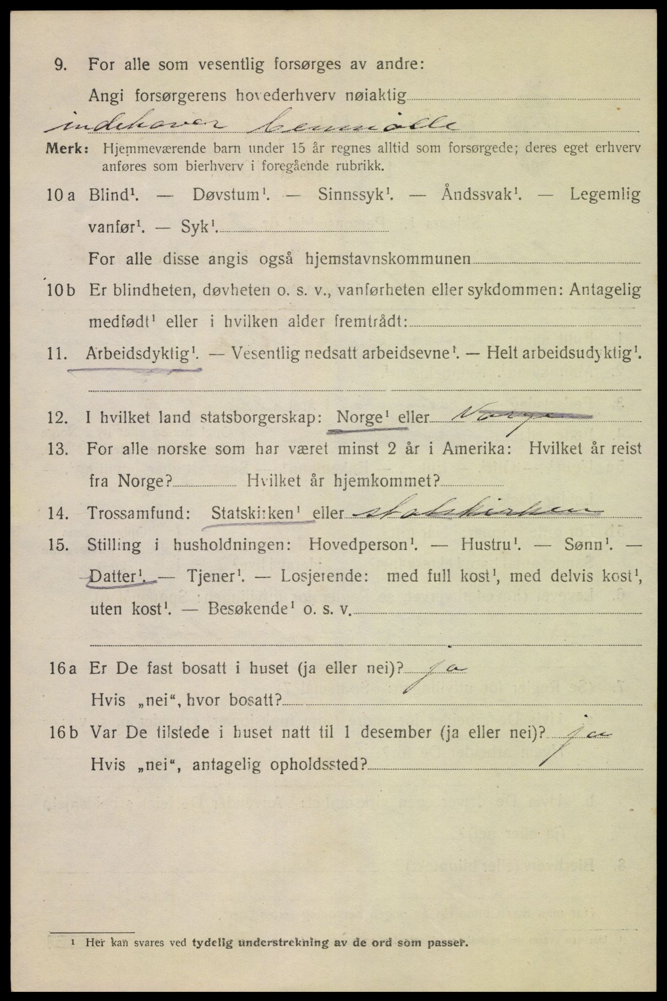 SAK, 1920 census for Flekkefjord, 1920, p. 5759