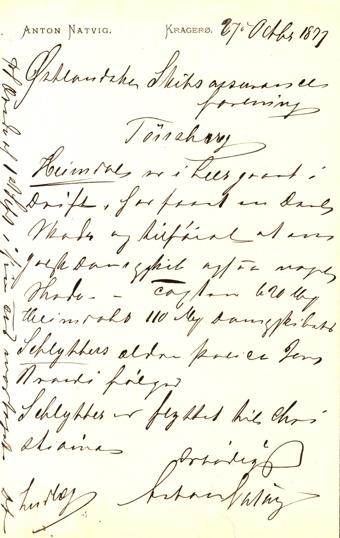 Pa 63 - Østlandske skibsassuranceforening, VEMU/A-1079/G/Ga/L0009/0022: Havaridokumenter / Heimdal, 1877