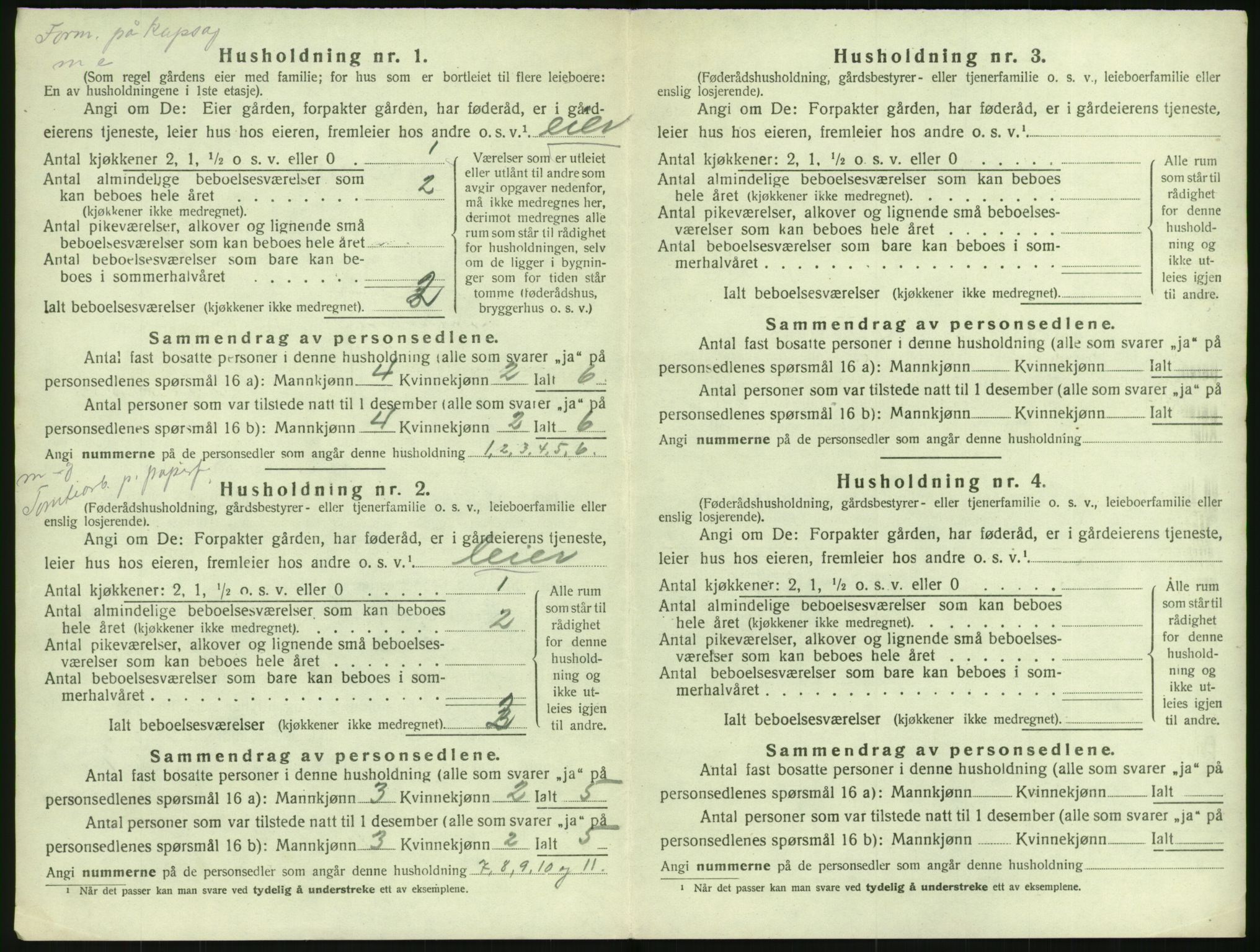 SAKO, 1920 census for Solum, 1920, p. 64