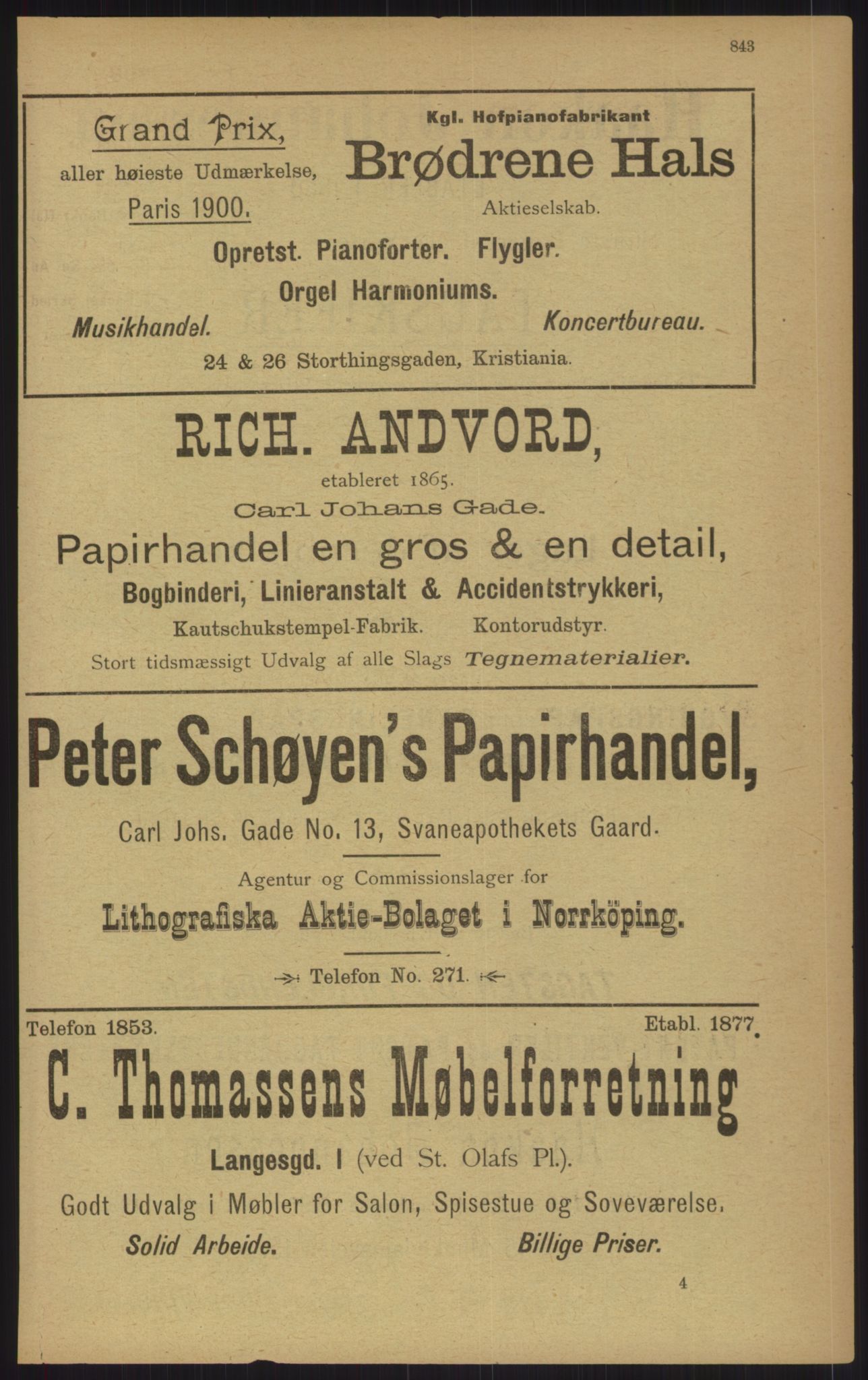 Kristiania/Oslo adressebok, PUBL/-, 1902, p. 843
