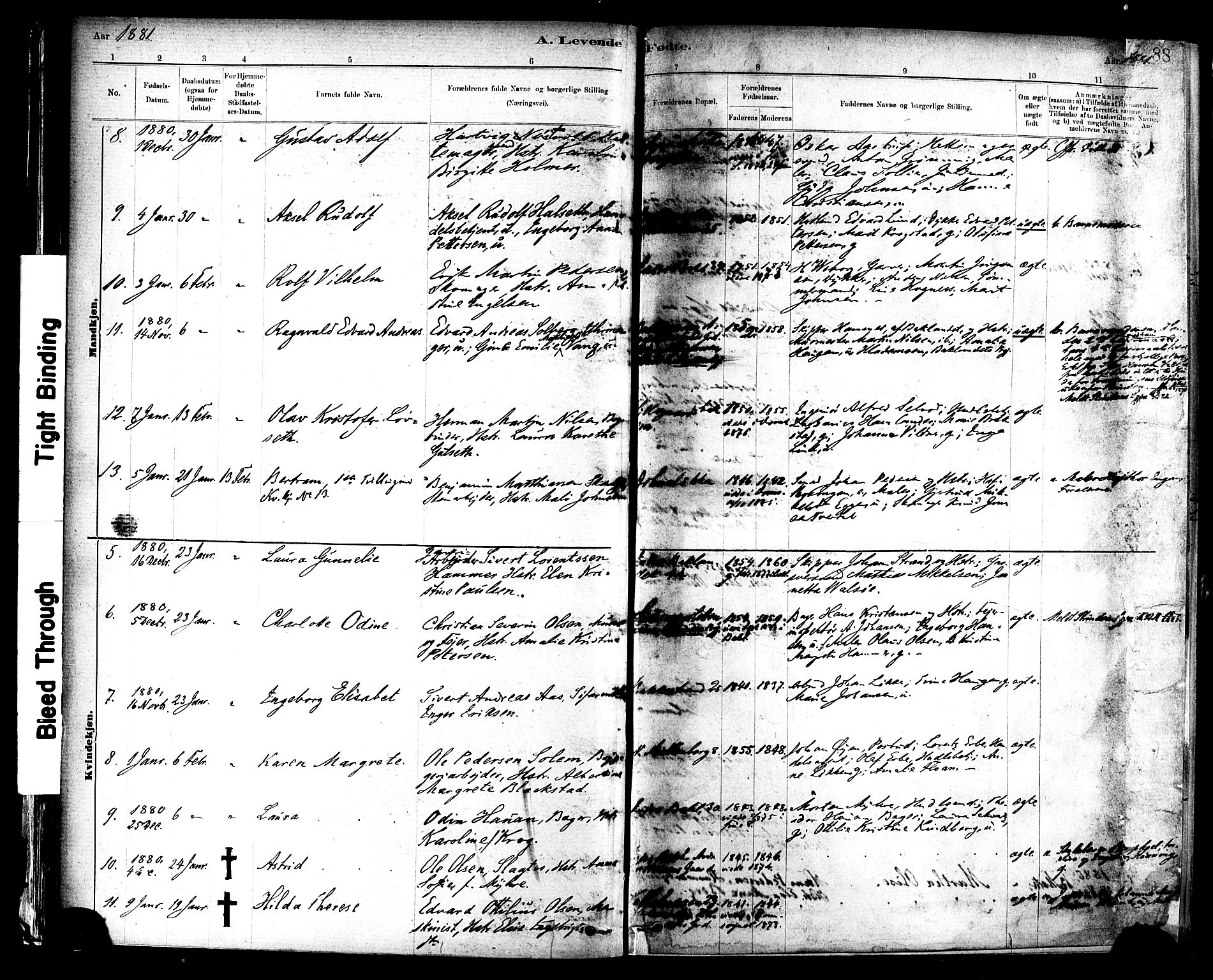 Ministerialprotokoller, klokkerbøker og fødselsregistre - Sør-Trøndelag, SAT/A-1456/604/L0188: Parish register (official) no. 604A09, 1878-1892, p. 88