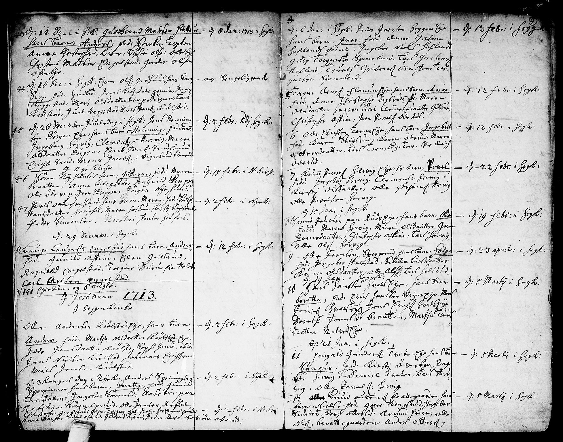 Modum kirkebøker, AV/SAKO-A-234/F/Fa/L0001: Parish register (official) no. 1, 1712-1740, p. 4