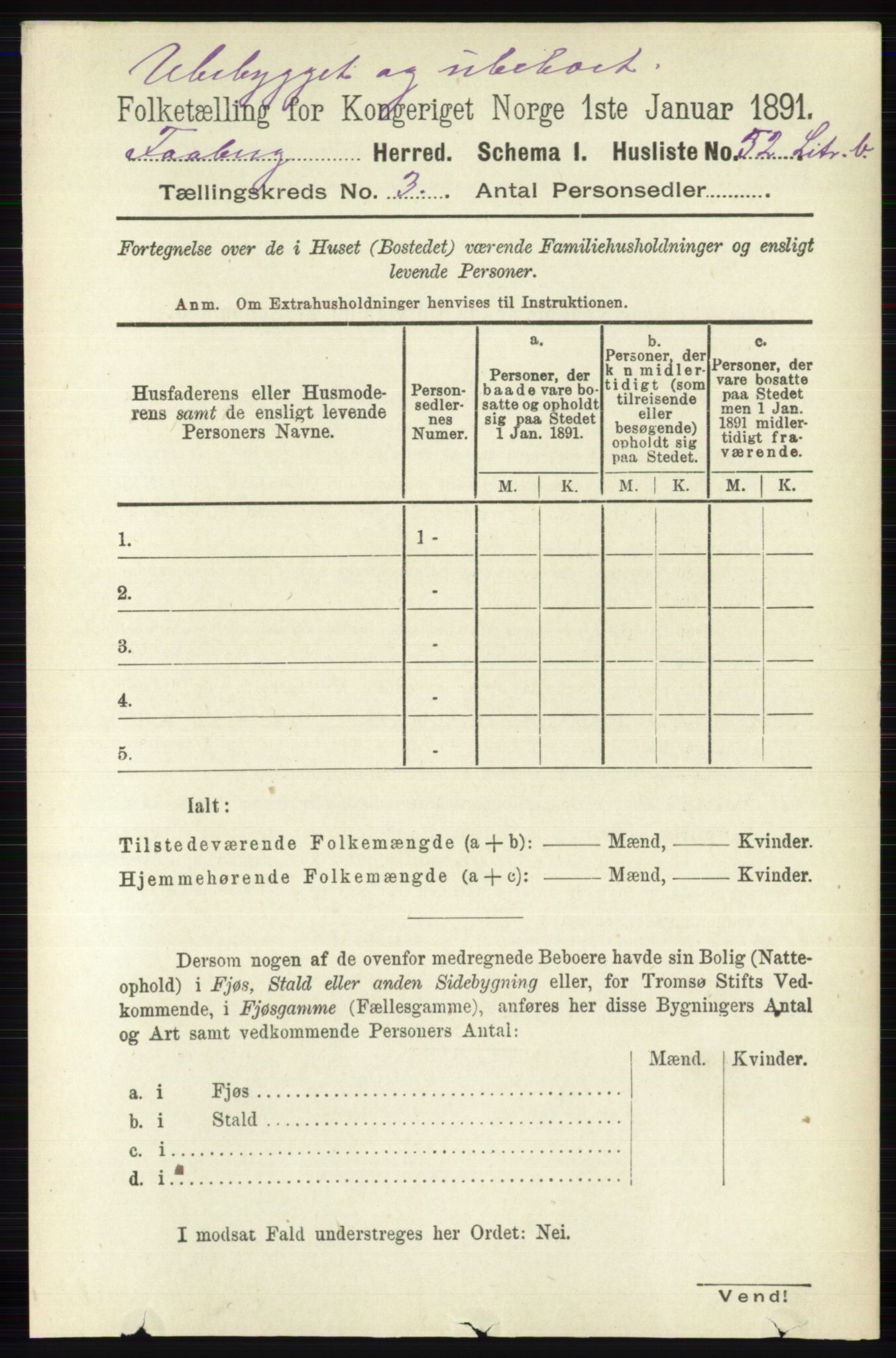 RA, 1891 census for 0524 Fåberg, 1891, p. 855