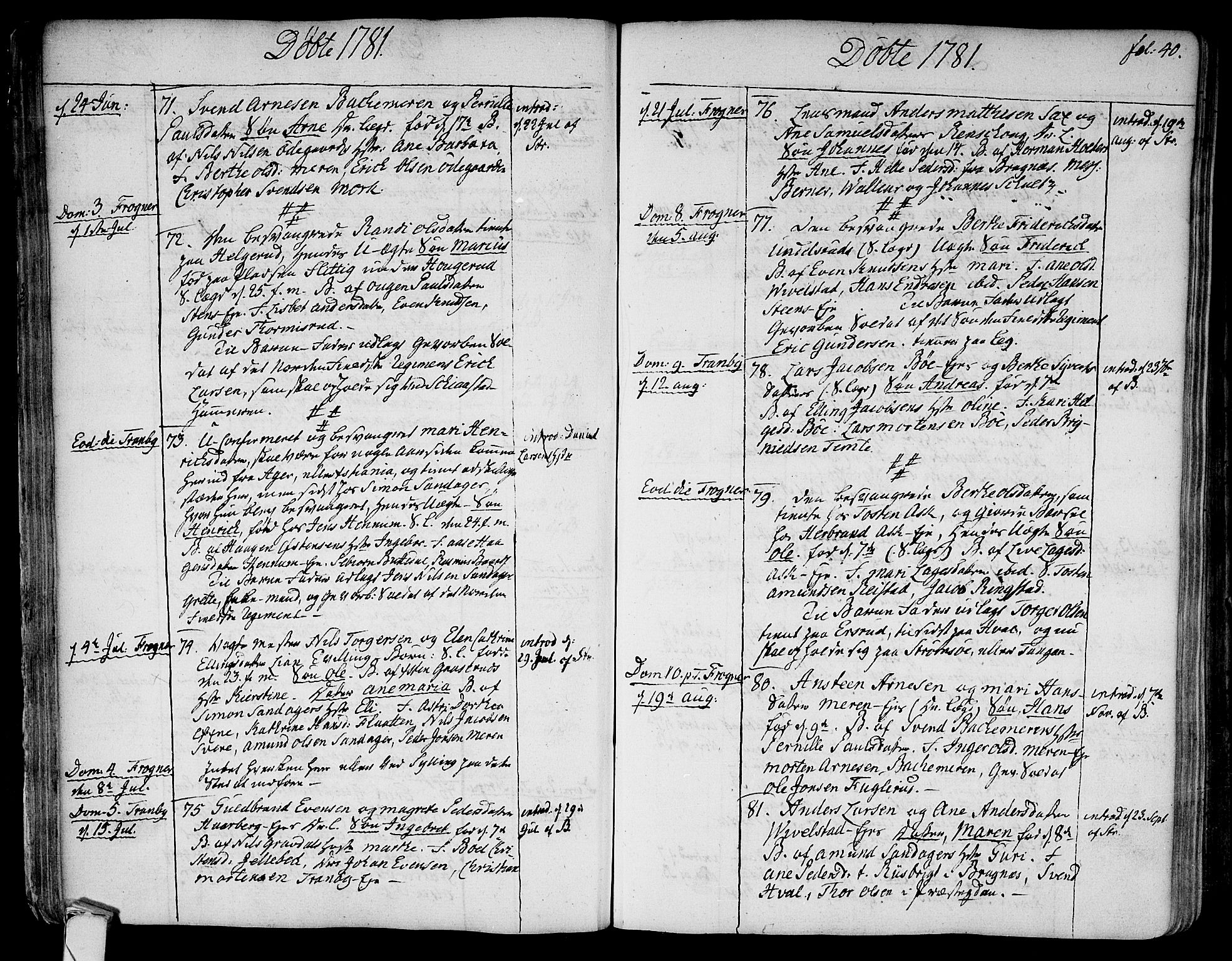 Lier kirkebøker, SAKO/A-230/F/Fa/L0006: Parish register (official) no. I 6, 1777-1794, p. 40