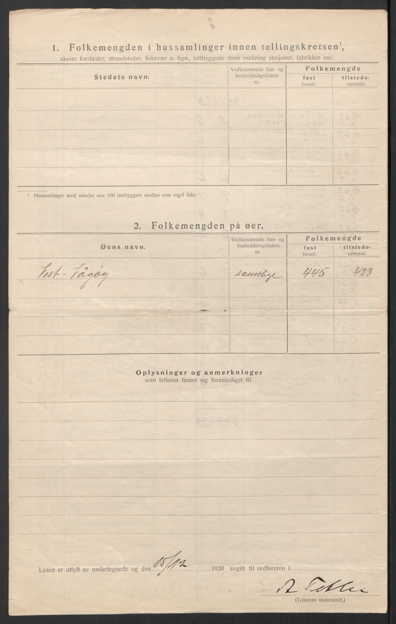 SAT, 1920 census for Hol, 1920, p. 20