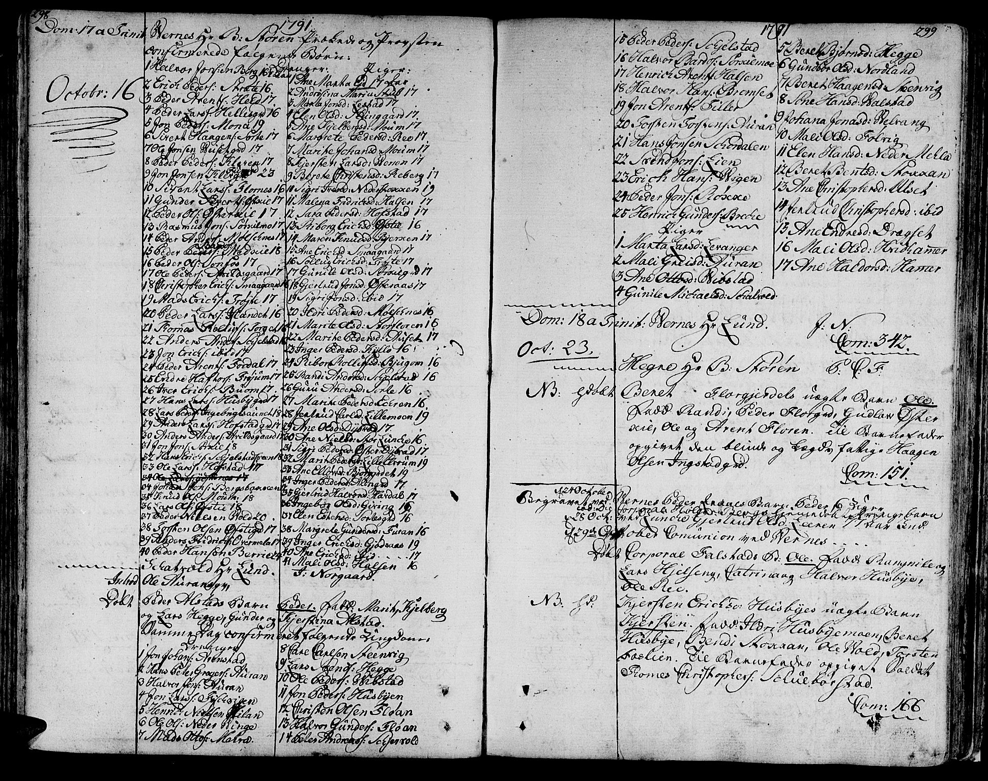 Ministerialprotokoller, klokkerbøker og fødselsregistre - Nord-Trøndelag, AV/SAT-A-1458/709/L0059: Parish register (official) no. 709A06, 1781-1797, p. 298-299