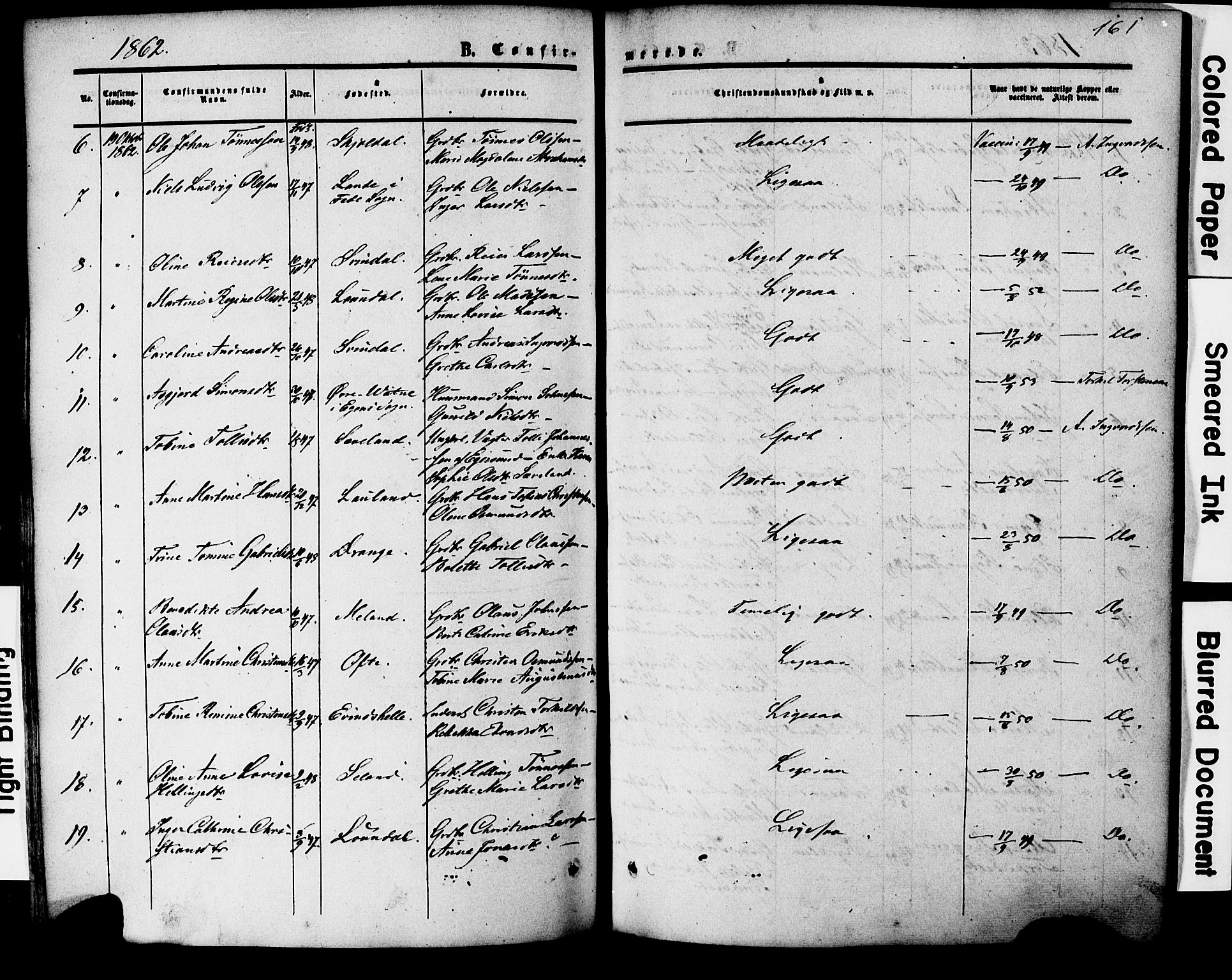 Herad sokneprestkontor, AV/SAK-1111-0018/F/Fa/Faa/L0005: Parish register (official) no. A 5, 1853-1886, p. 161