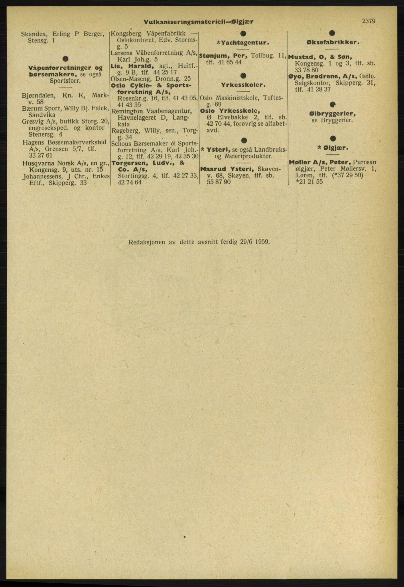 Kristiania/Oslo adressebok, PUBL/-, 1959-1960, p. 2379