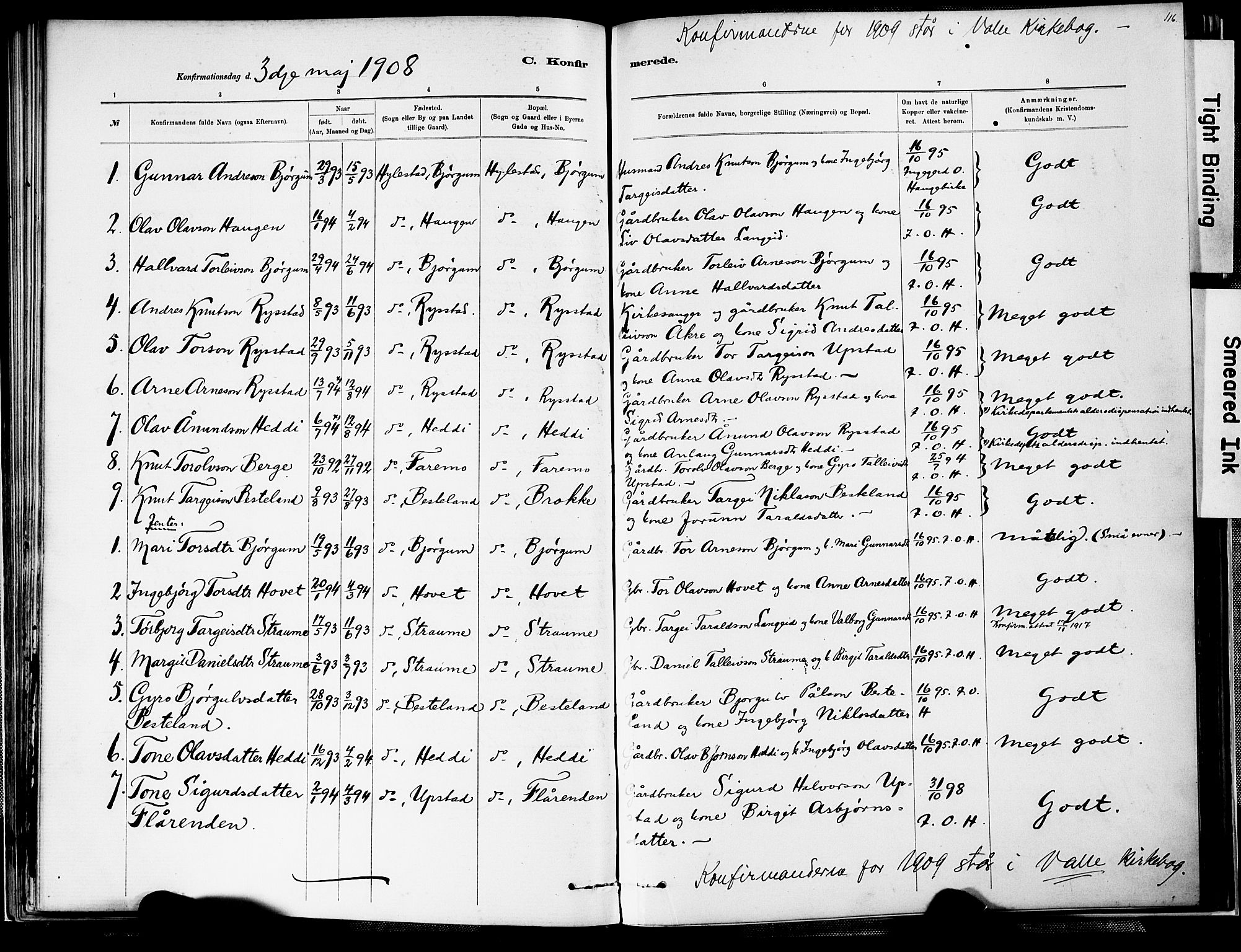 Valle sokneprestkontor, SAK/1111-0044/F/Fa/Fab/L0001: Parish register (official) no. A 1, 1882-1910, p. 116