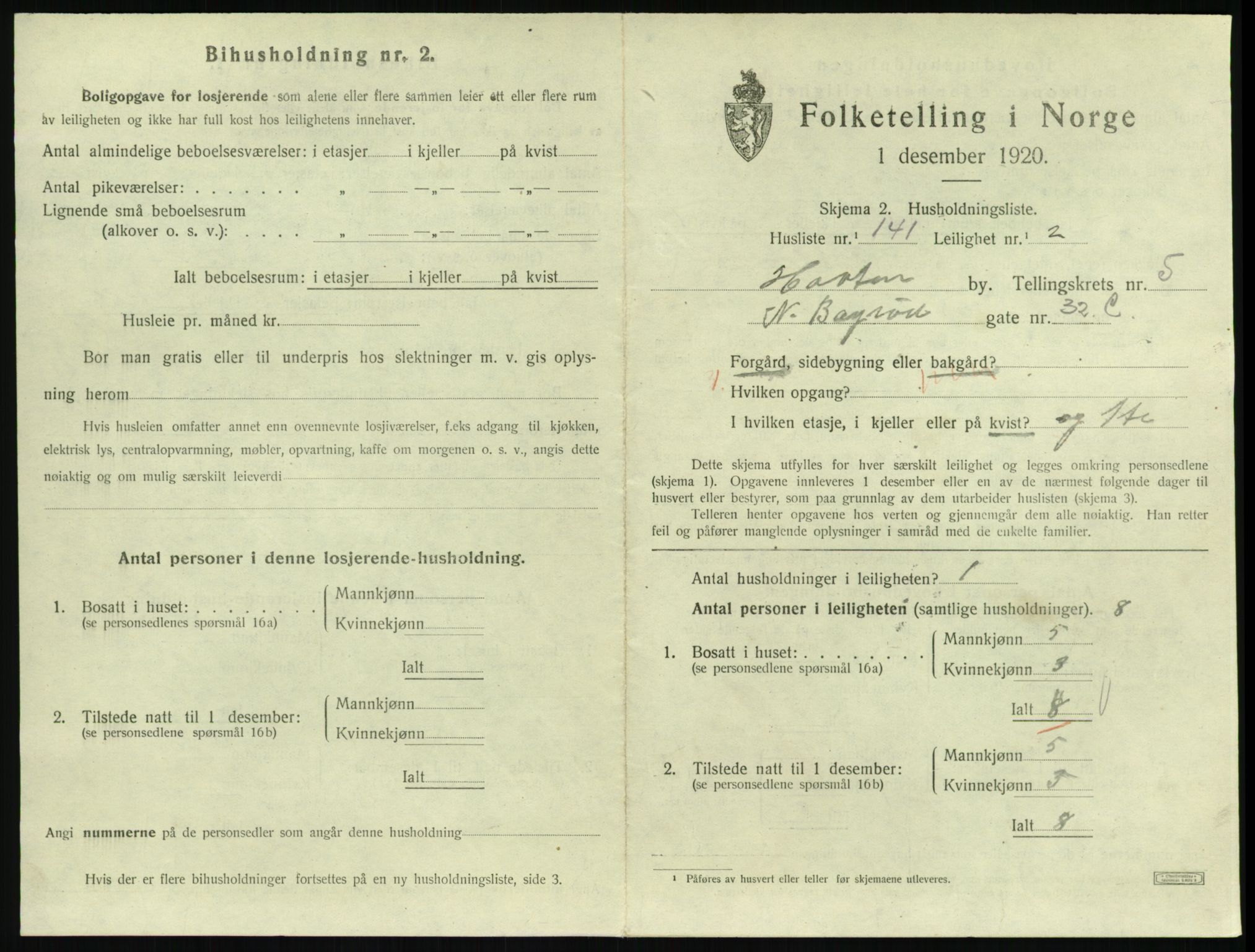 SAKO, 1920 census for Horten, 1920, p. 6149