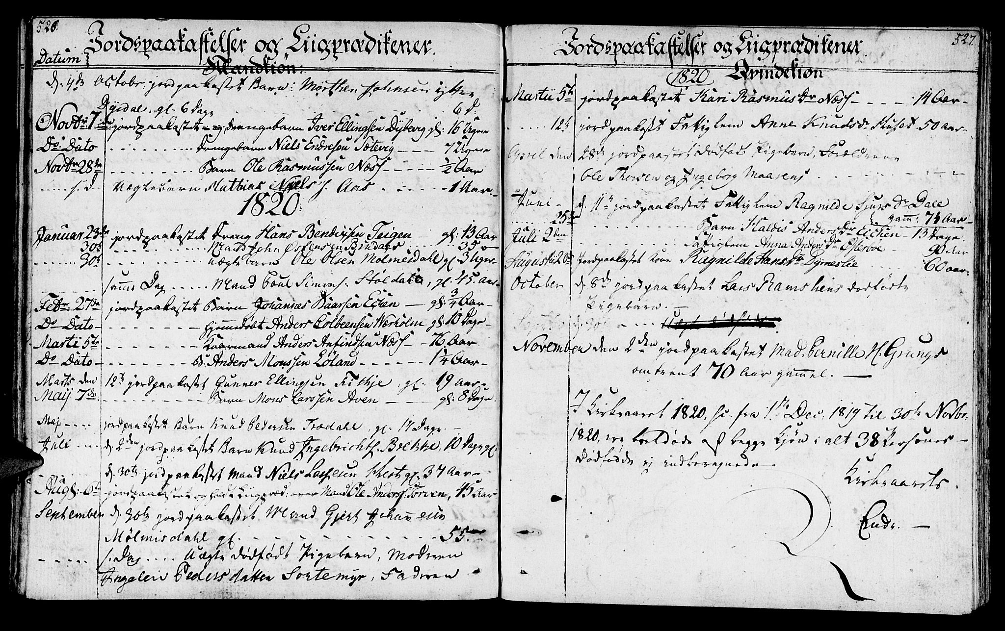 Lavik sokneprestembete, AV/SAB-A-80901: Parish register (official) no. A 1, 1809-1822, p. 526-527