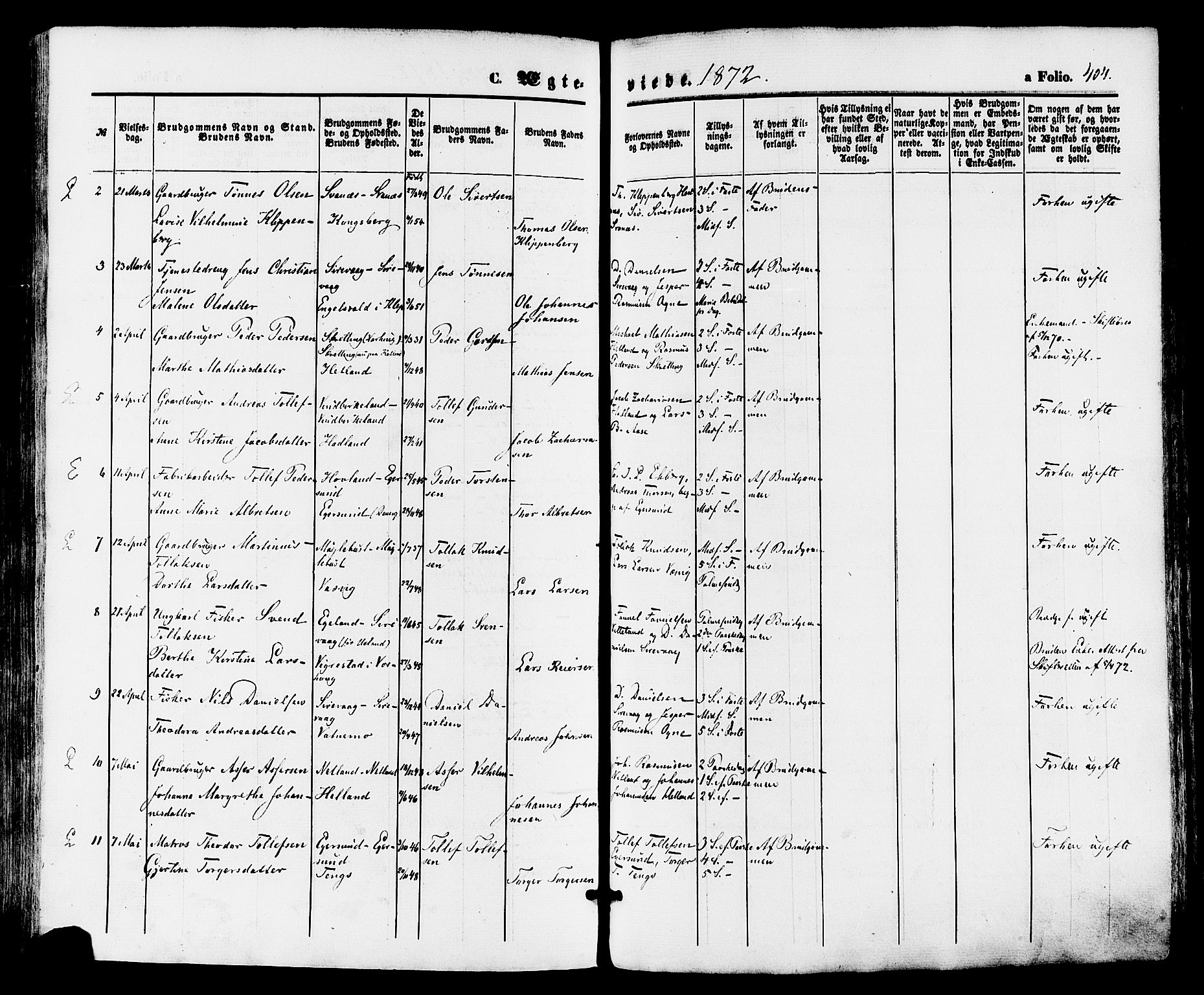 Eigersund sokneprestkontor, AV/SAST-A-101807/001/30/30BA/L0014: Parish register (official) no. A 13, 1866-1878, p. 404