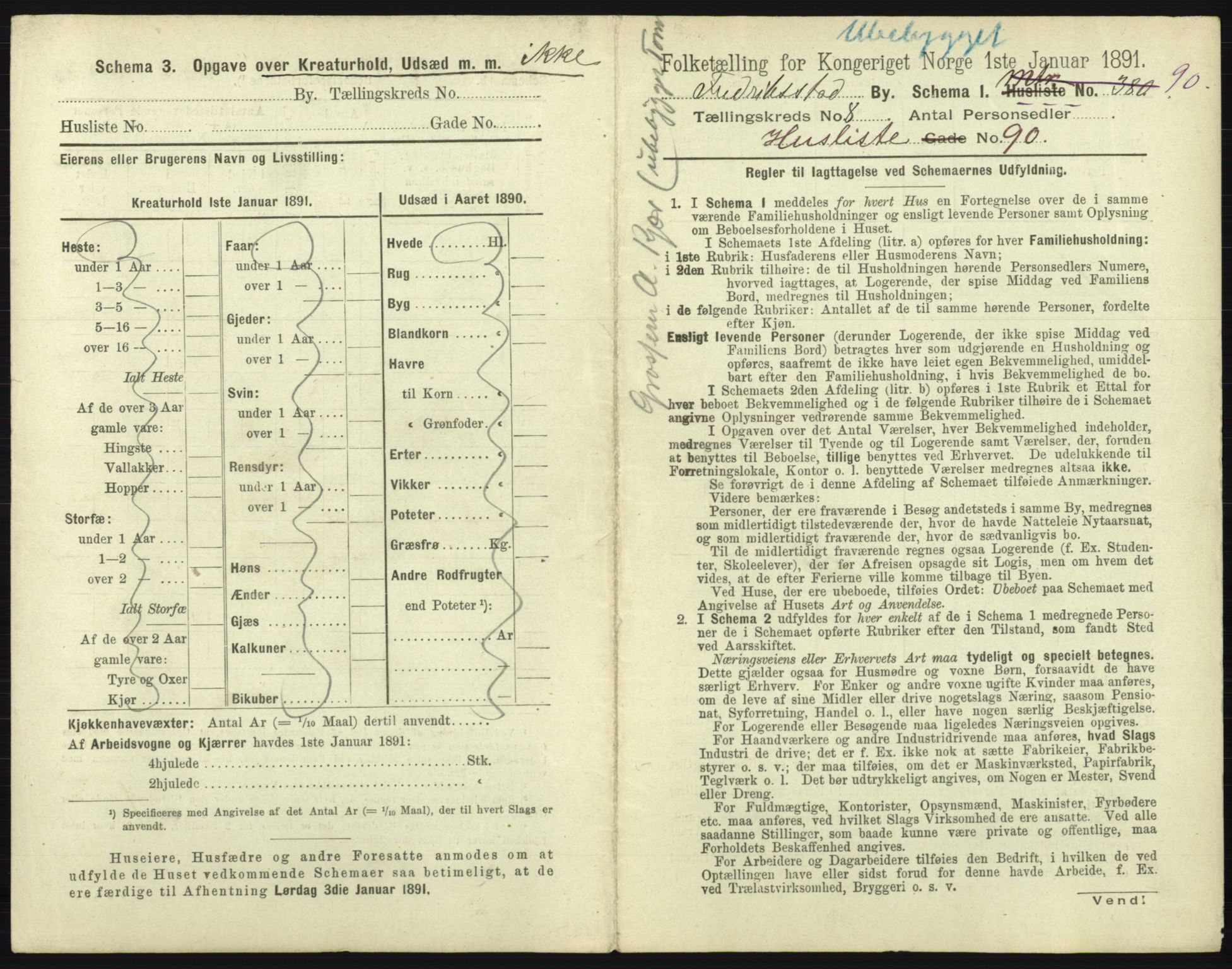 RA, 1891 census for 0103 Fredrikstad, 1891, p. 1696