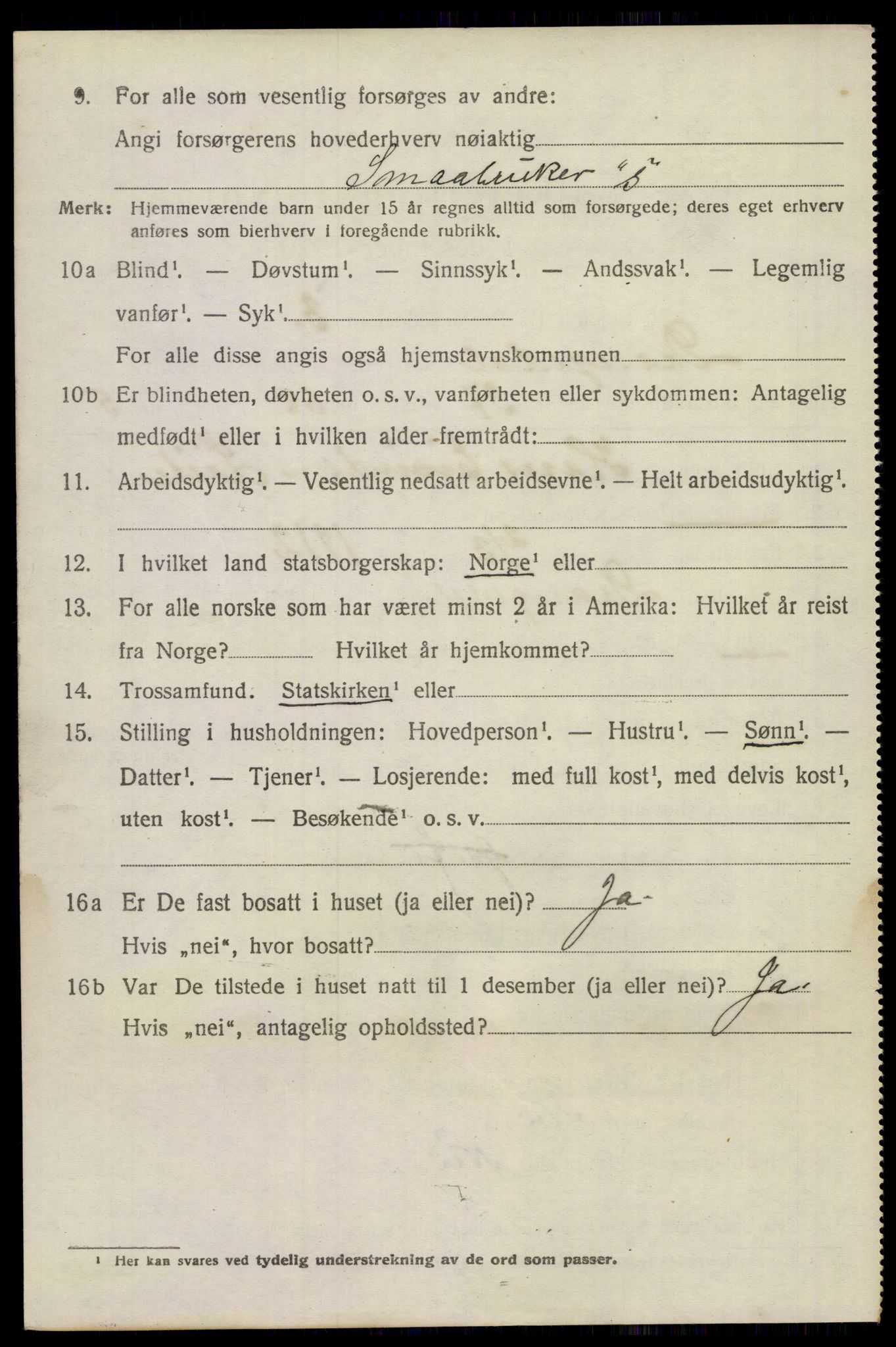 SAKO, 1920 census for Drangedal, 1920, p. 2064