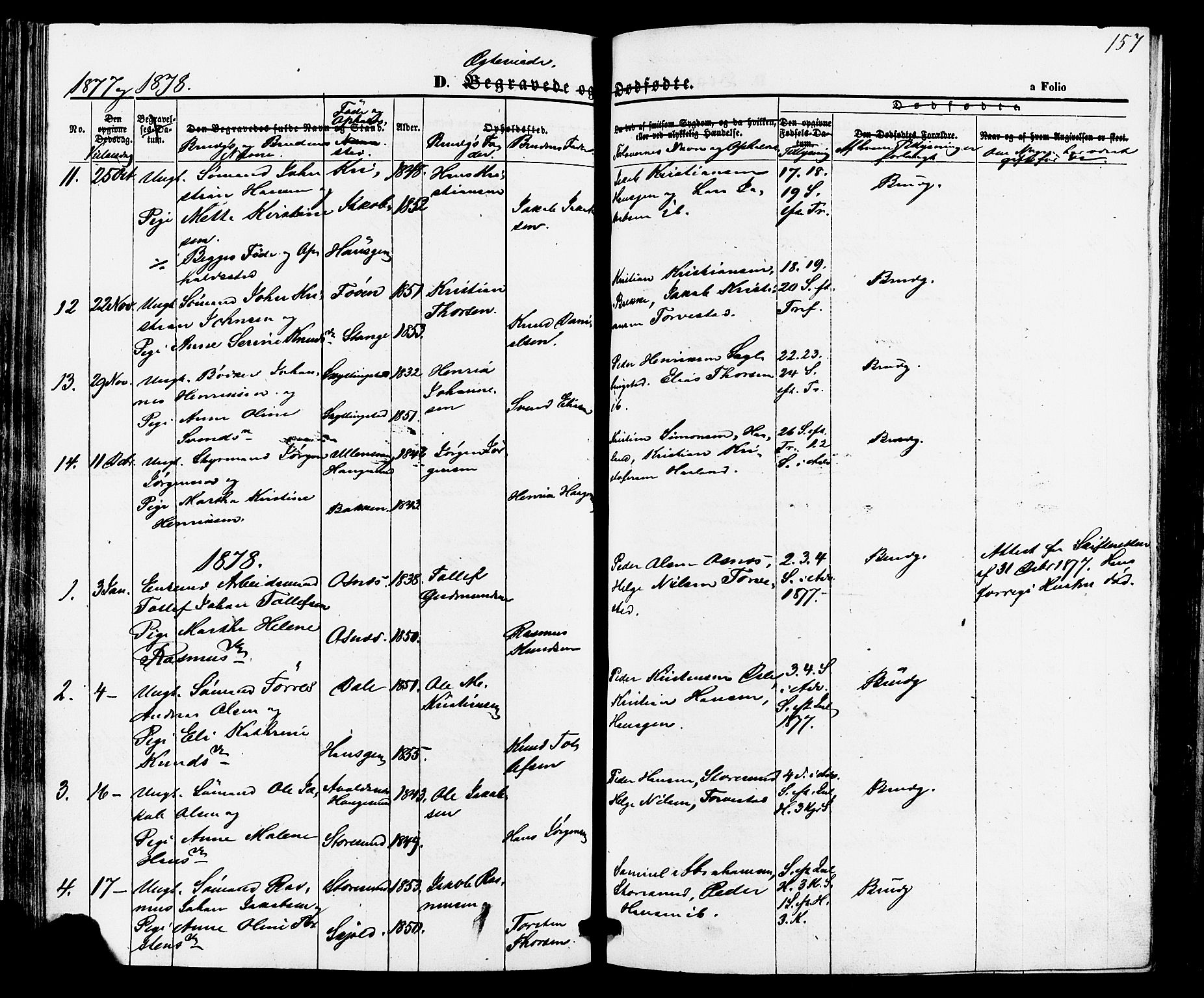 Torvastad sokneprestkontor, SAST/A -101857/H/Ha/Haa/L0010: Parish register (official) no. A 10, 1857-1878, p. 157