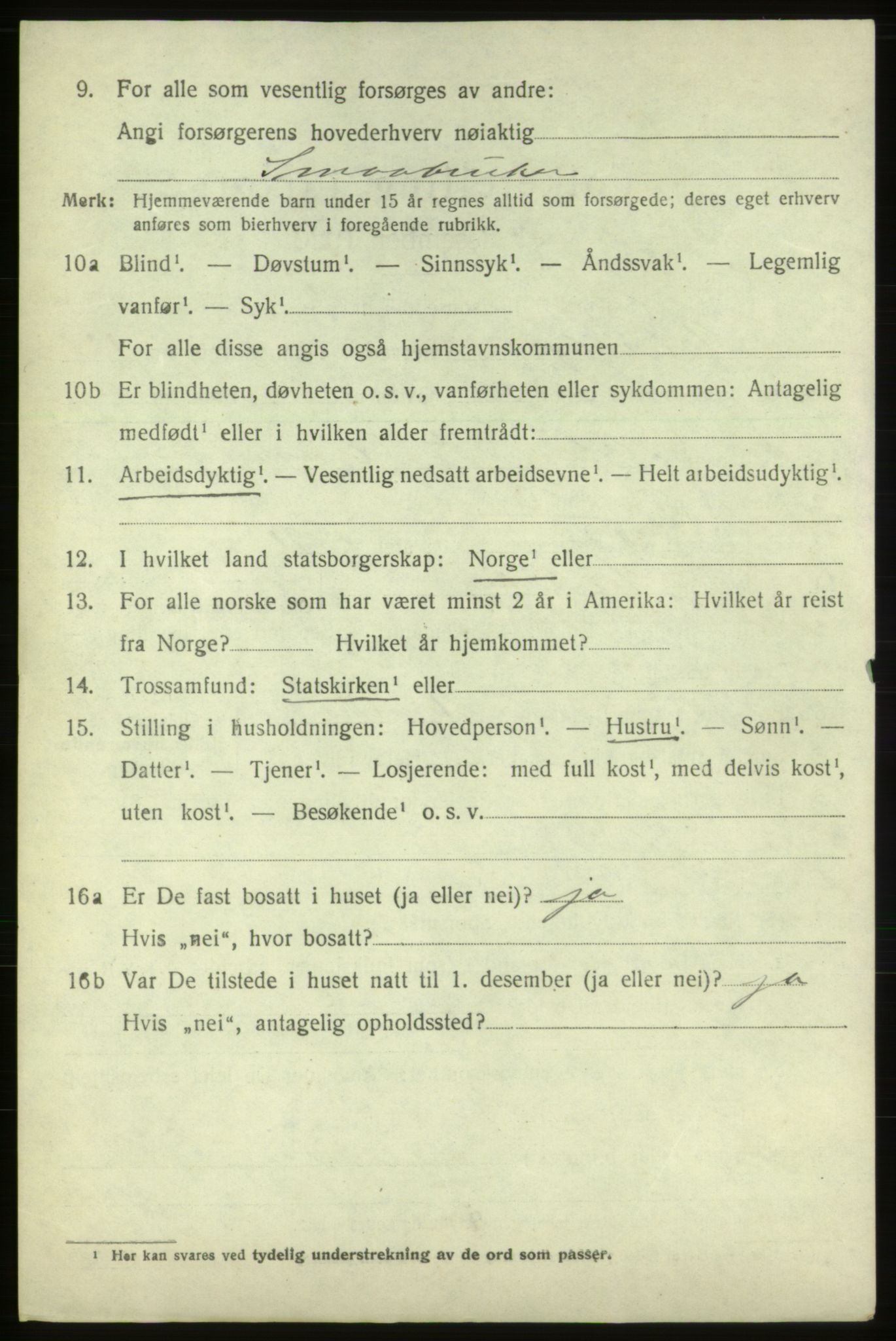 SAB, 1920 census for Vikebygd, 1920, p. 832