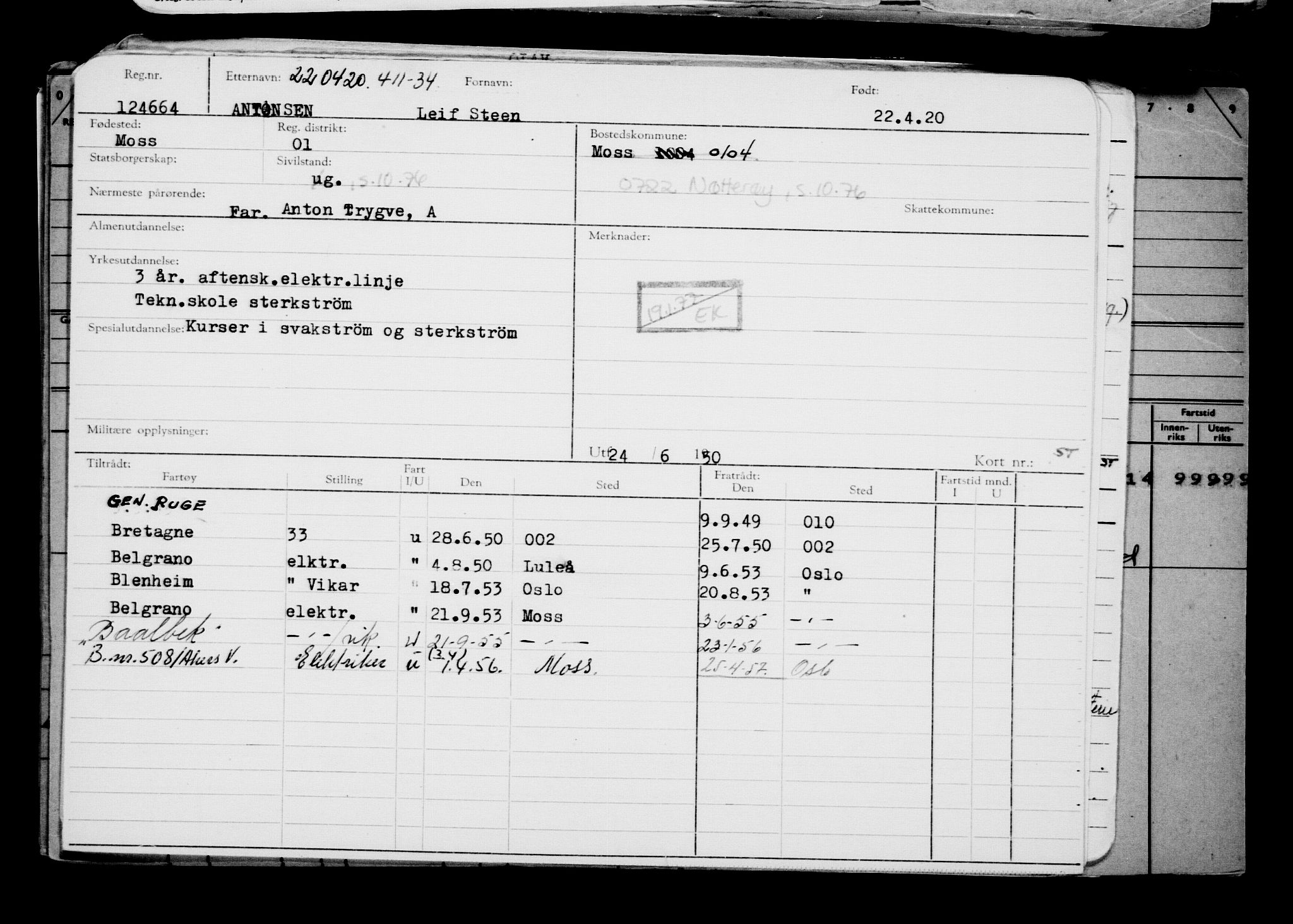 Direktoratet for sjømenn, AV/RA-S-3545/G/Gb/L0180: Hovedkort, 1920, p. 3