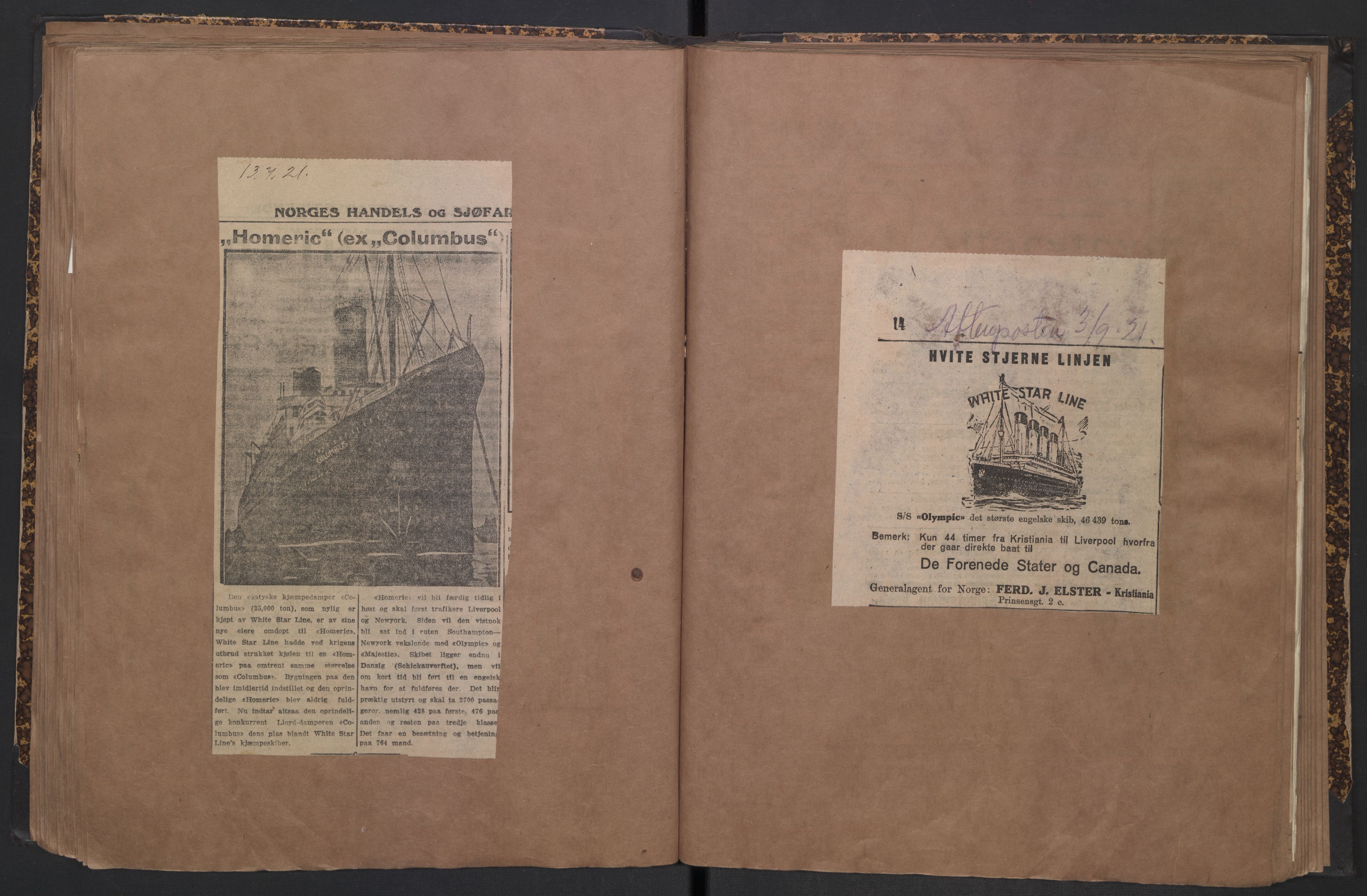 White Star-linjen, AV/SAO-PAO-0201/D/Dc/L0001: Utklippingsbok, 1909-1924, p. 66