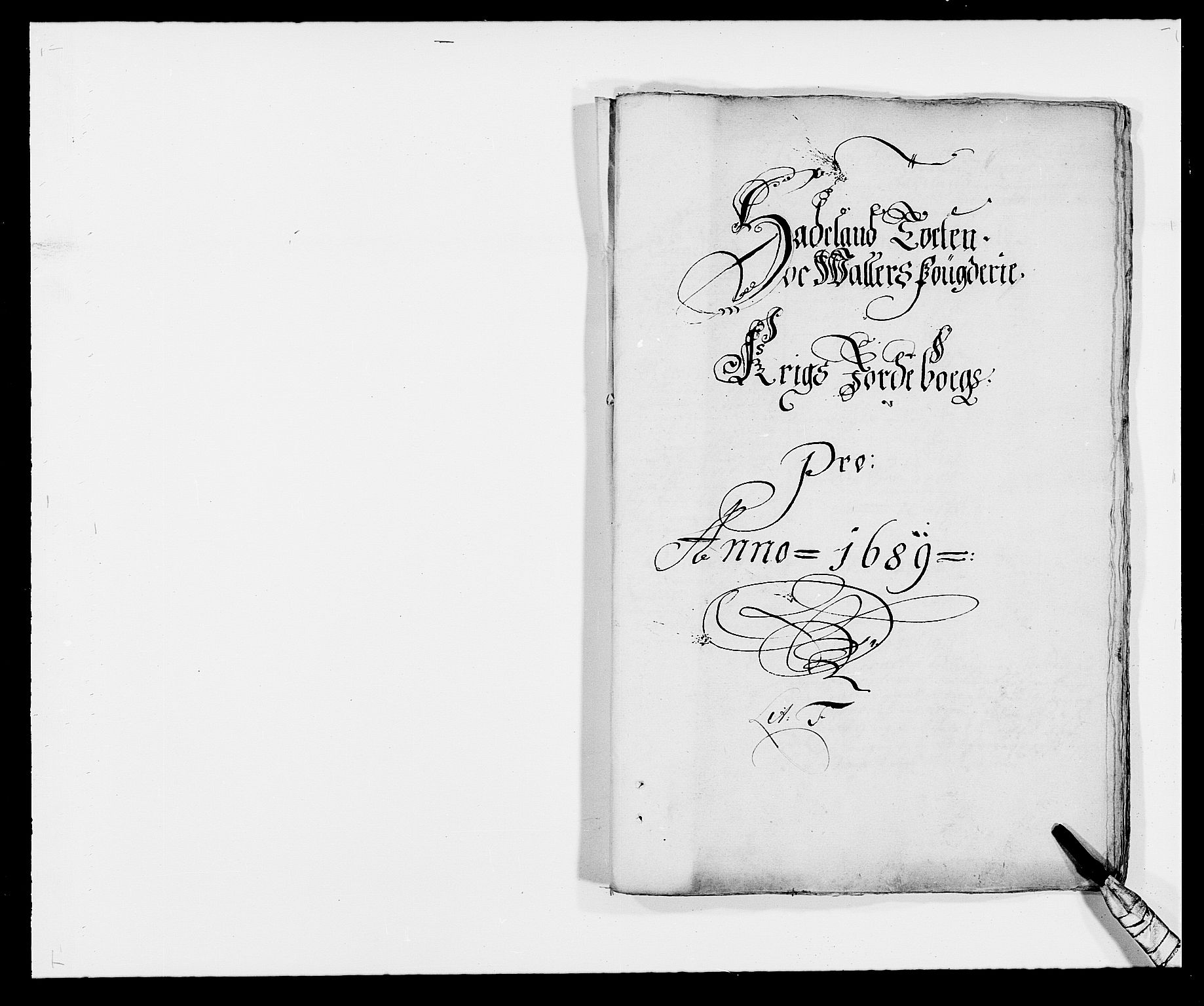 Rentekammeret inntil 1814, Reviderte regnskaper, Fogderegnskap, RA/EA-4092/R18/L1288: Fogderegnskap Hadeland, Toten og Valdres, 1689, p. 224
