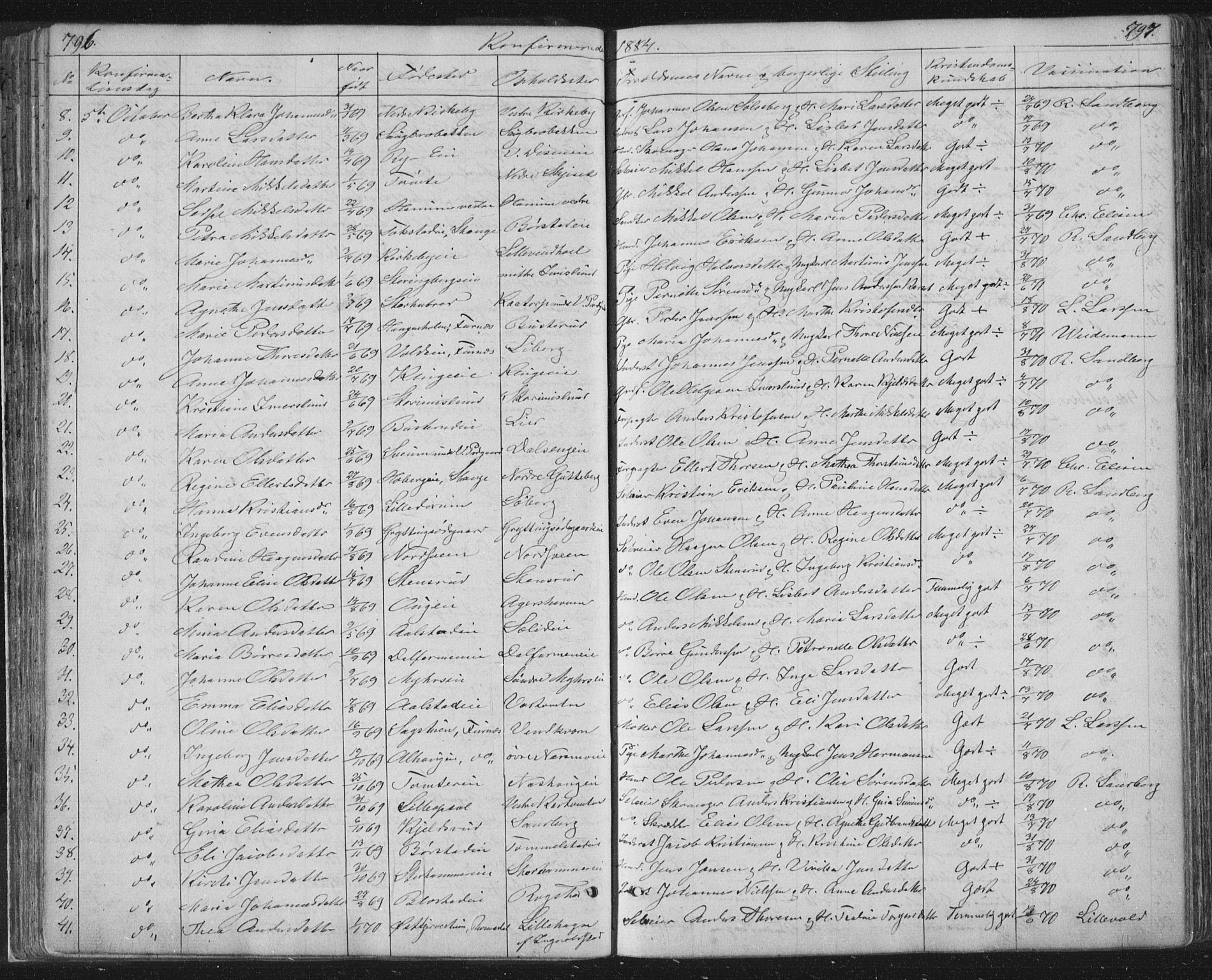Vang prestekontor, Hedmark, SAH/PREST-008/H/Ha/Hab/L0010B: Parish register (copy) no. 10b, 1854-1896, p. 796-797