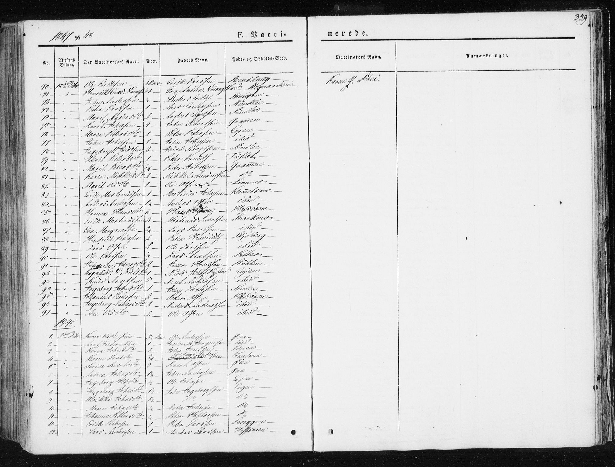 Ministerialprotokoller, klokkerbøker og fødselsregistre - Sør-Trøndelag, SAT/A-1456/668/L0805: Parish register (official) no. 668A05, 1840-1853, p. 329