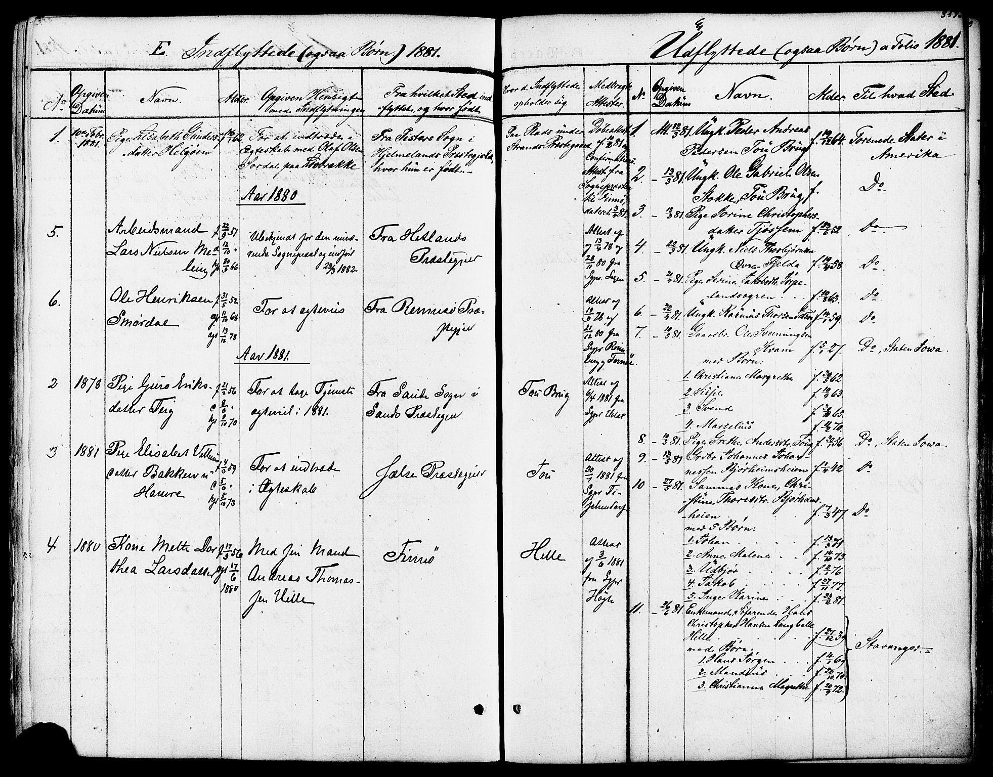 Strand sokneprestkontor, SAST/A-101828/H/Ha/Haa/L0007: Parish register (official) no. A 7, 1855-1881, p. 359