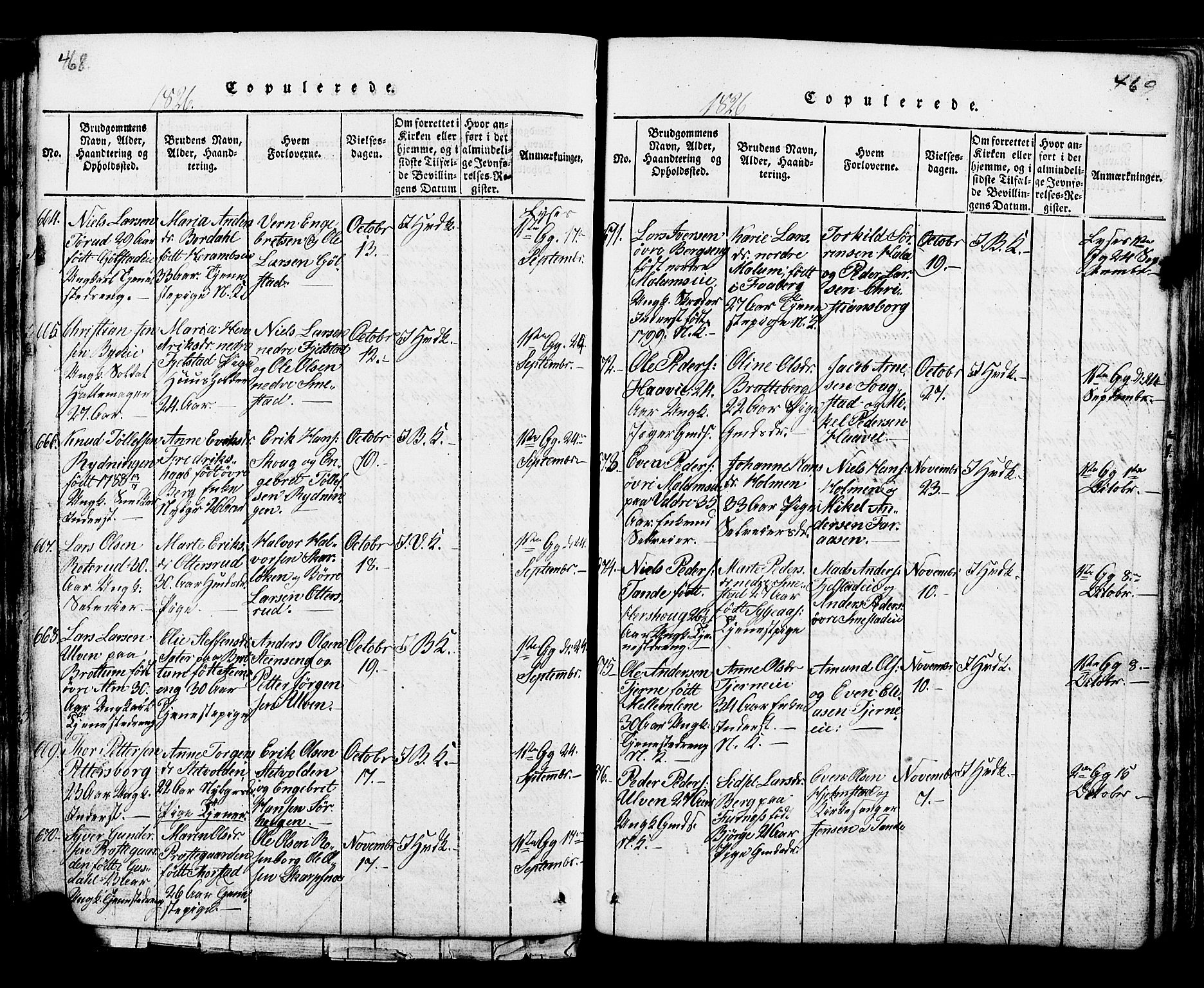 Ringsaker prestekontor, SAH/PREST-014/K/Ka/L0005: Parish register (official) no. 5, 1814-1826, p. 468-469