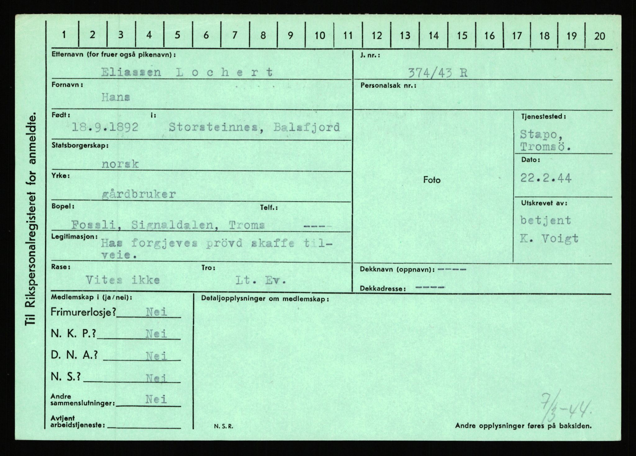 Statspolitiet - Hovedkontoret / Osloavdelingen, AV/RA-S-1329/C/Ca/L0010: Lind - Moksnes, 1943-1945, p. 504