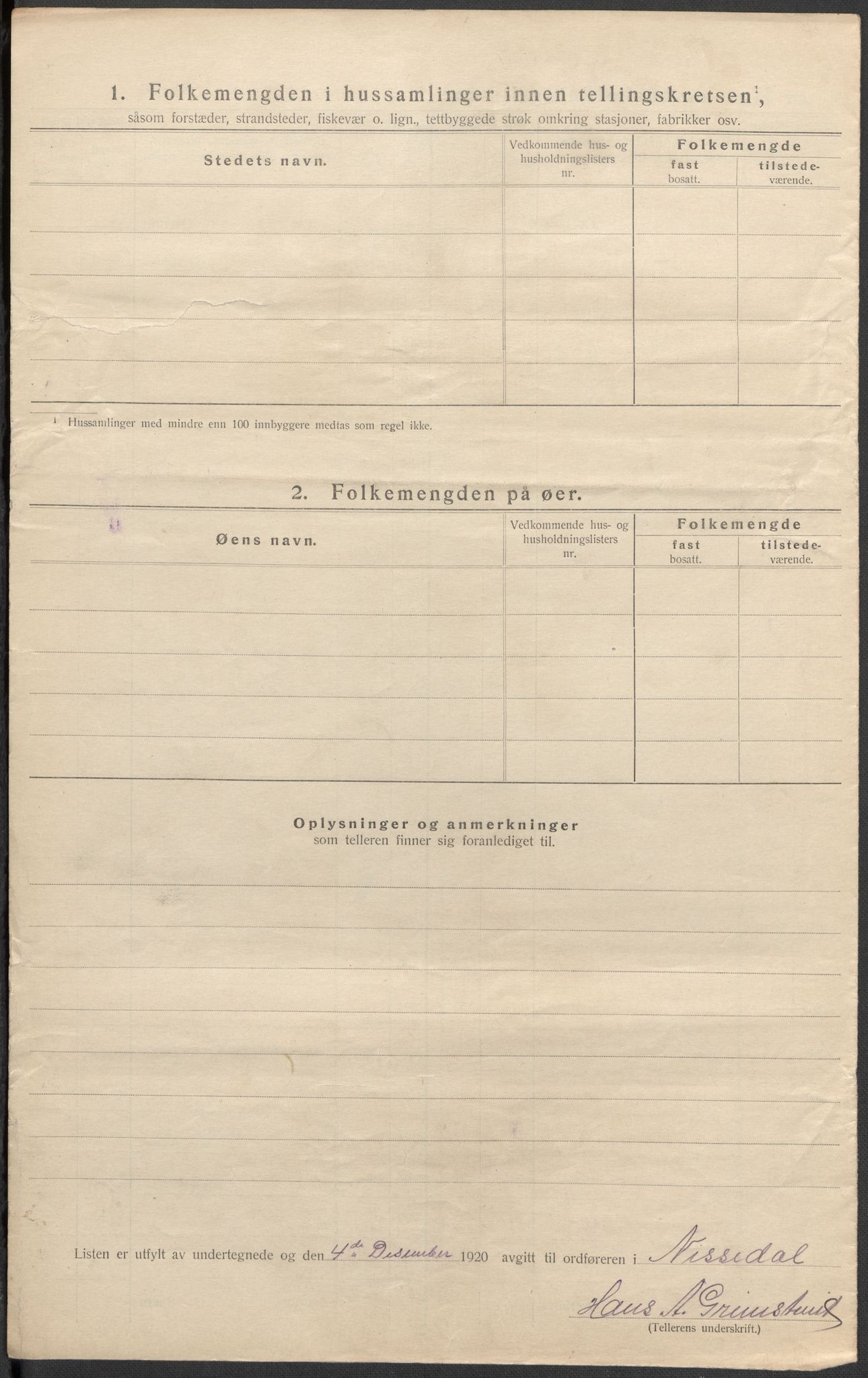 SAKO, 1920 census for Nissedal, 1920, p. 28