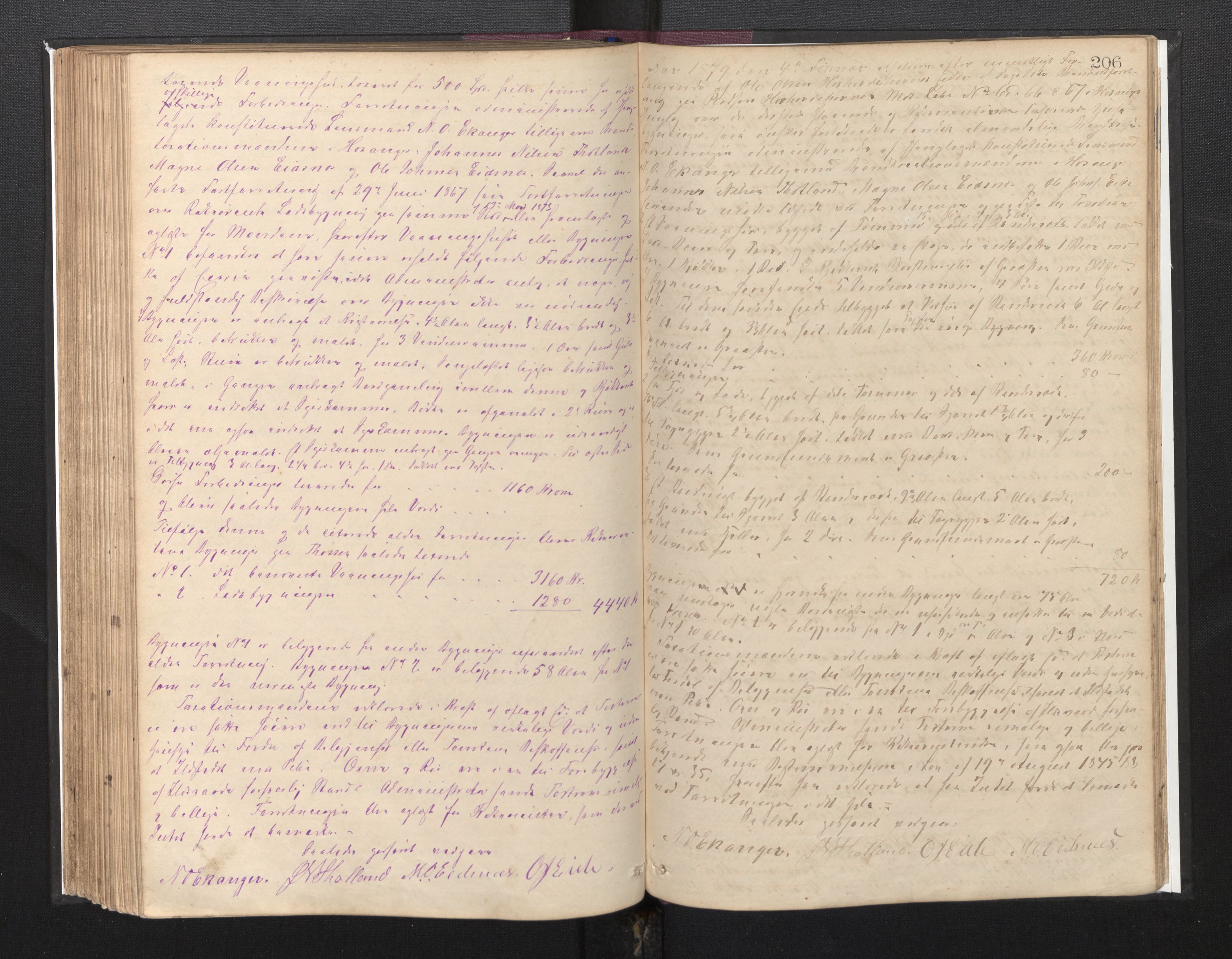 Lensmannen i Hosanger, AV/SAB-A-33001/0012/L0001: Branntakstprotokoll, 1870-1881, p. 205b-206a
