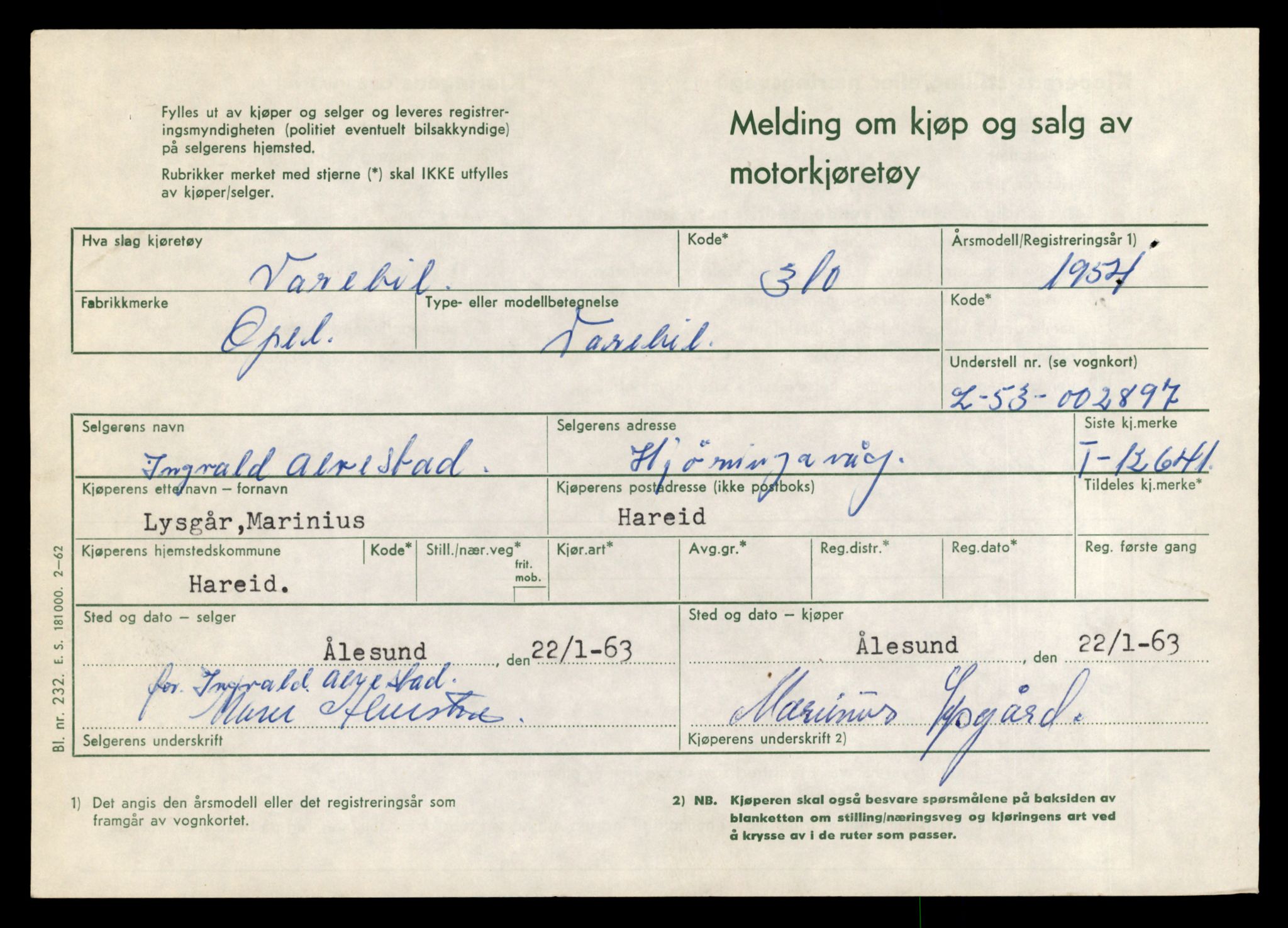 Møre og Romsdal vegkontor - Ålesund trafikkstasjon, AV/SAT-A-4099/F/Fe/L0034: Registreringskort for kjøretøy T 12500 - T 12652, 1927-1998, p. 2786