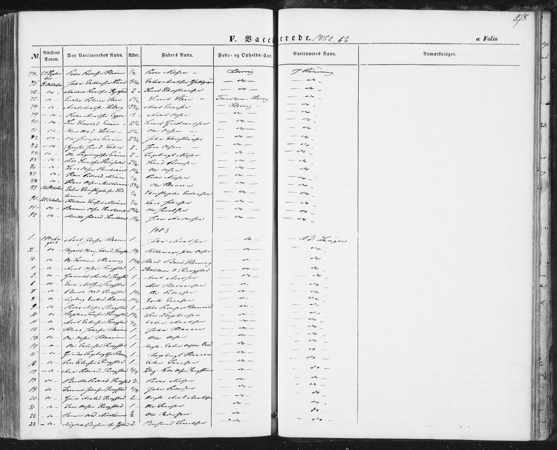 Ministerialprotokoller, klokkerbøker og fødselsregistre - Sør-Trøndelag, SAT/A-1456/692/L1103: Parish register (official) no. 692A03, 1849-1870, p. 278
