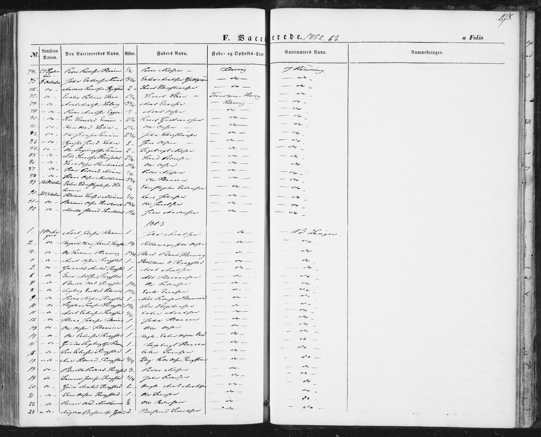 Ministerialprotokoller, klokkerbøker og fødselsregistre - Sør-Trøndelag, AV/SAT-A-1456/692/L1103: Parish register (official) no. 692A03, 1849-1870, p. 278