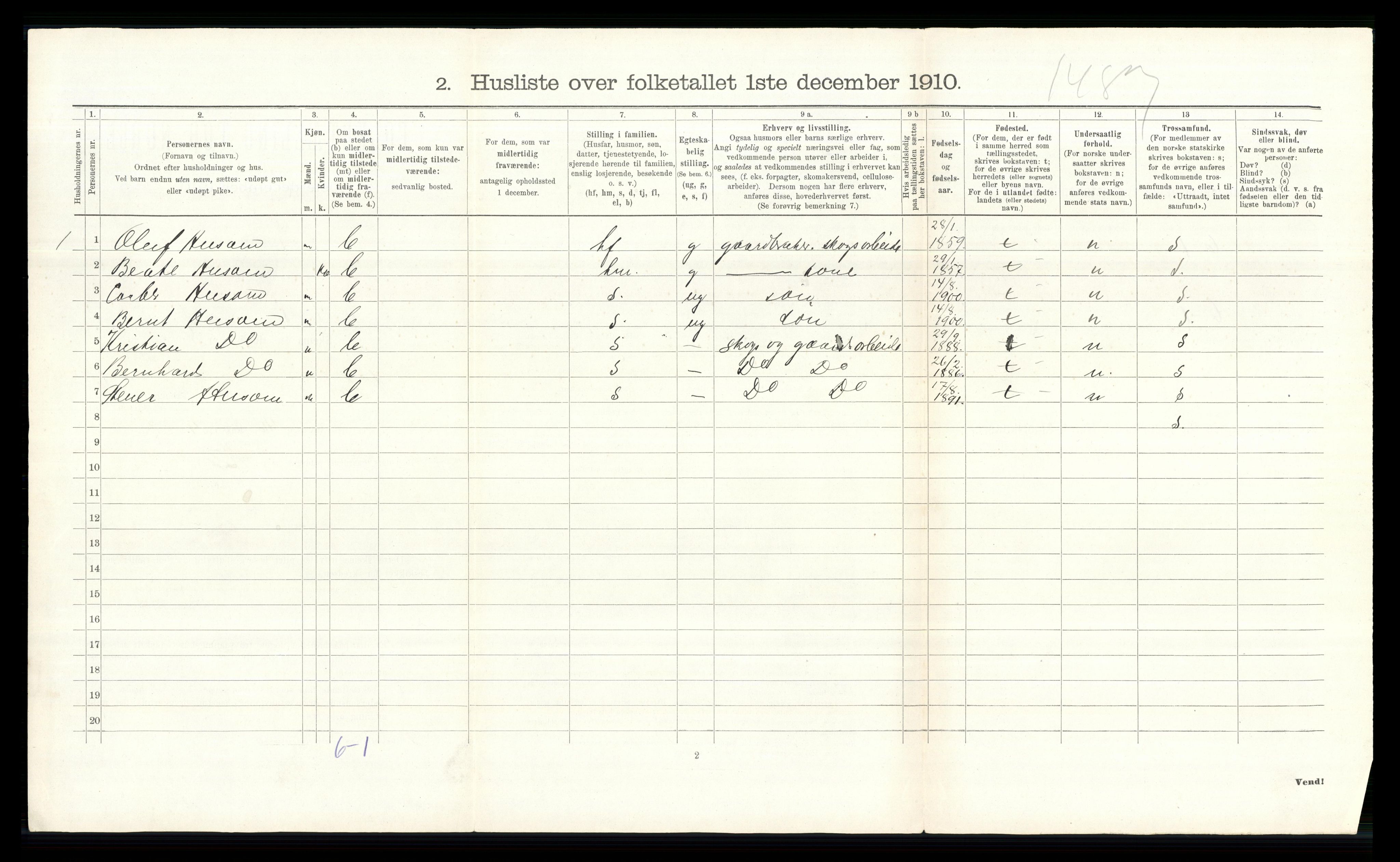 RA, 1910 census for Nordre Land, 1910, p. 638