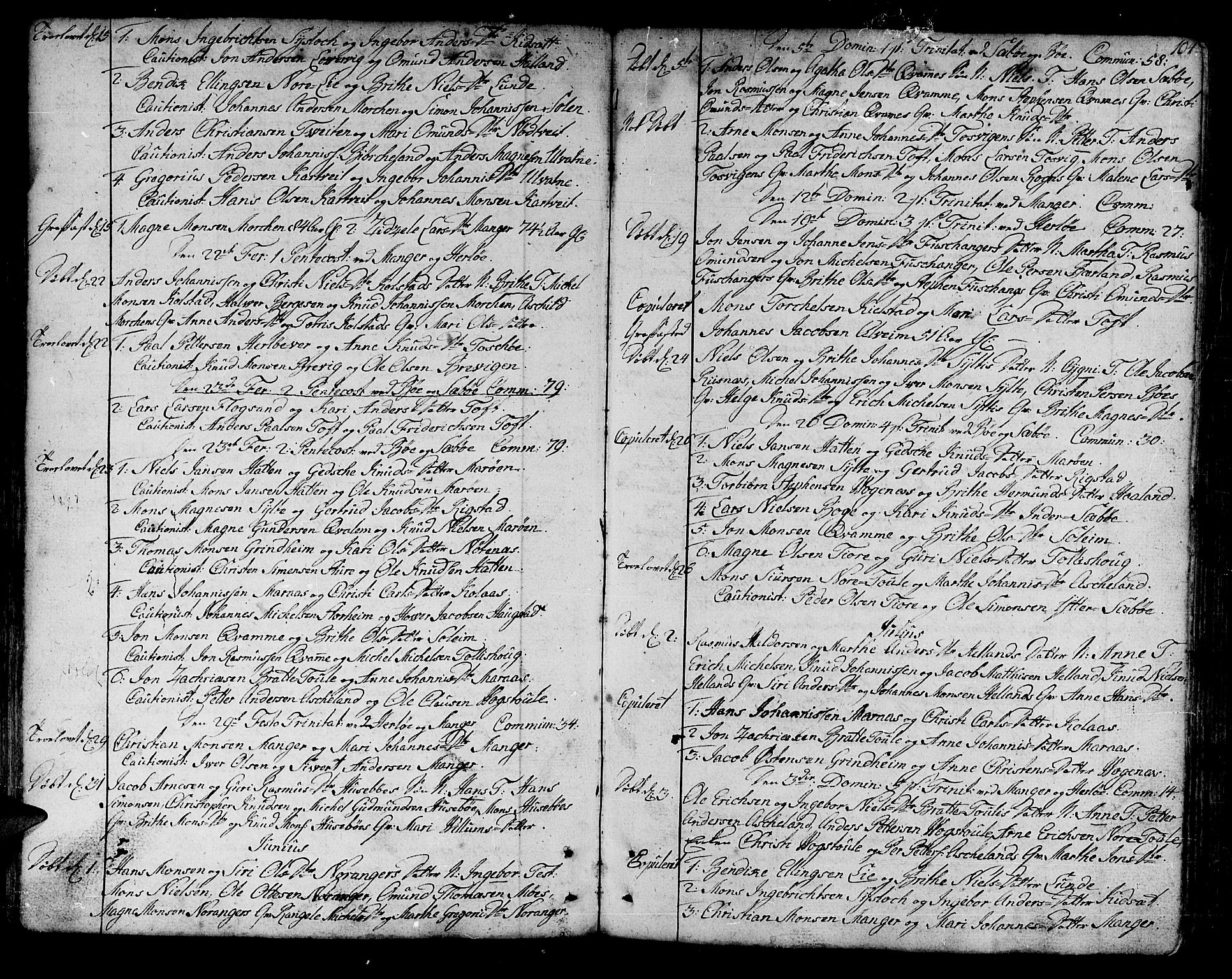 Manger sokneprestembete, AV/SAB-A-76801/H/Haa: Parish register (official) no. A 1, 1759-1791, p. 104