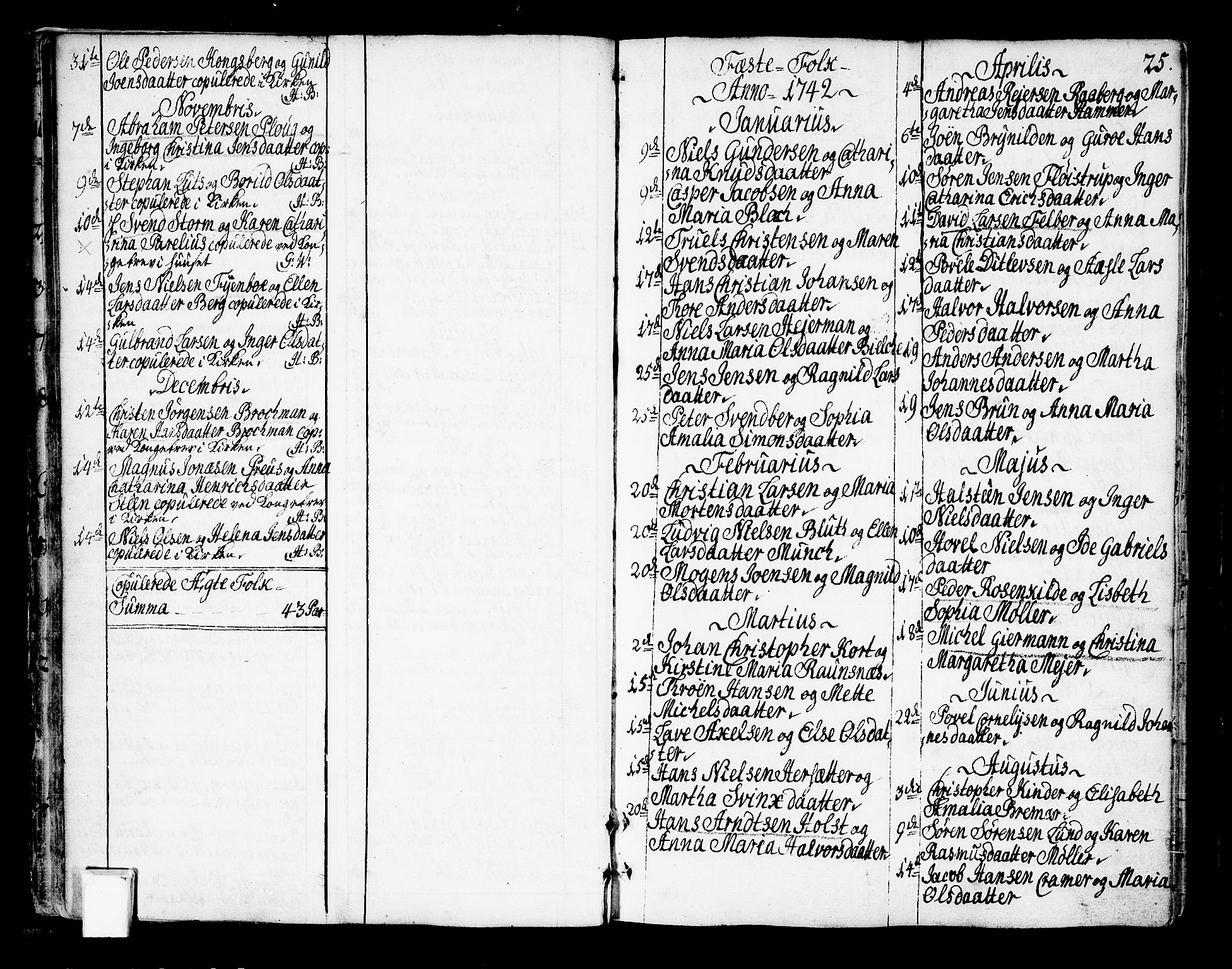 Oslo domkirke Kirkebøker, SAO/A-10752/F/Fa/L0003: Parish register (official) no. 3, 1731-1743, p. 25