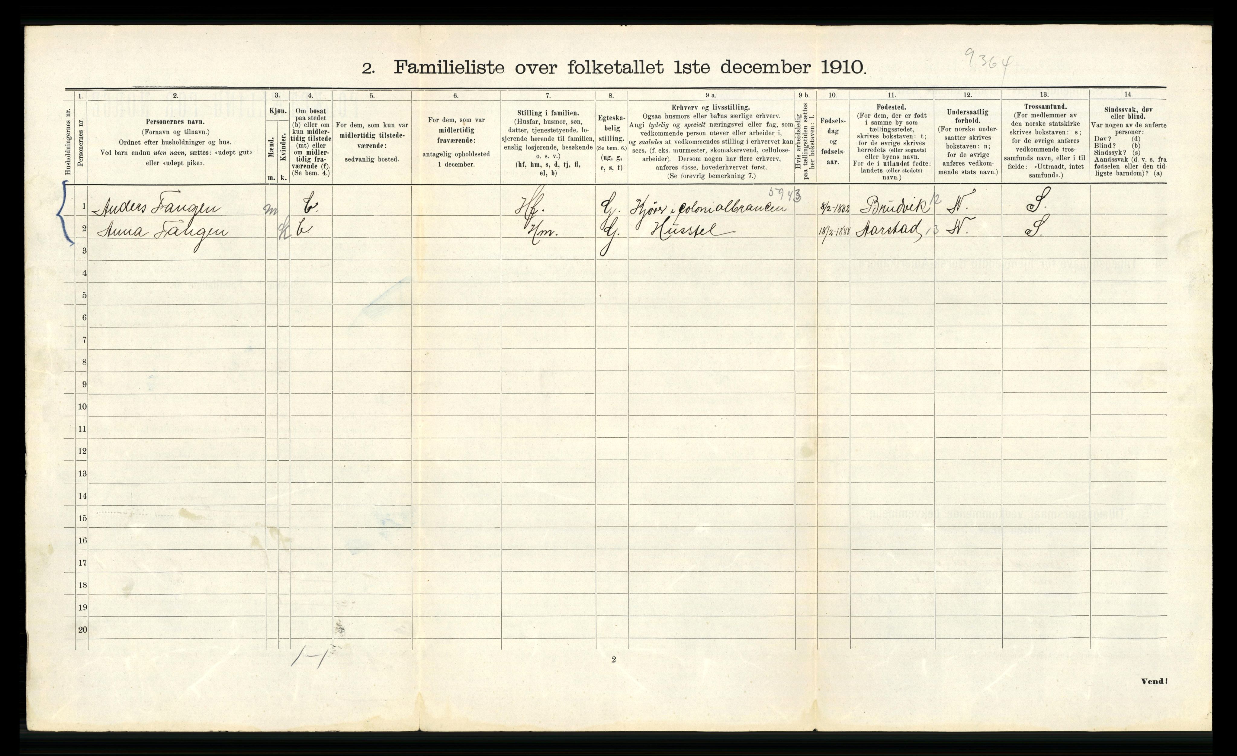 RA, 1910 census for Bergen, 1910, p. 24126