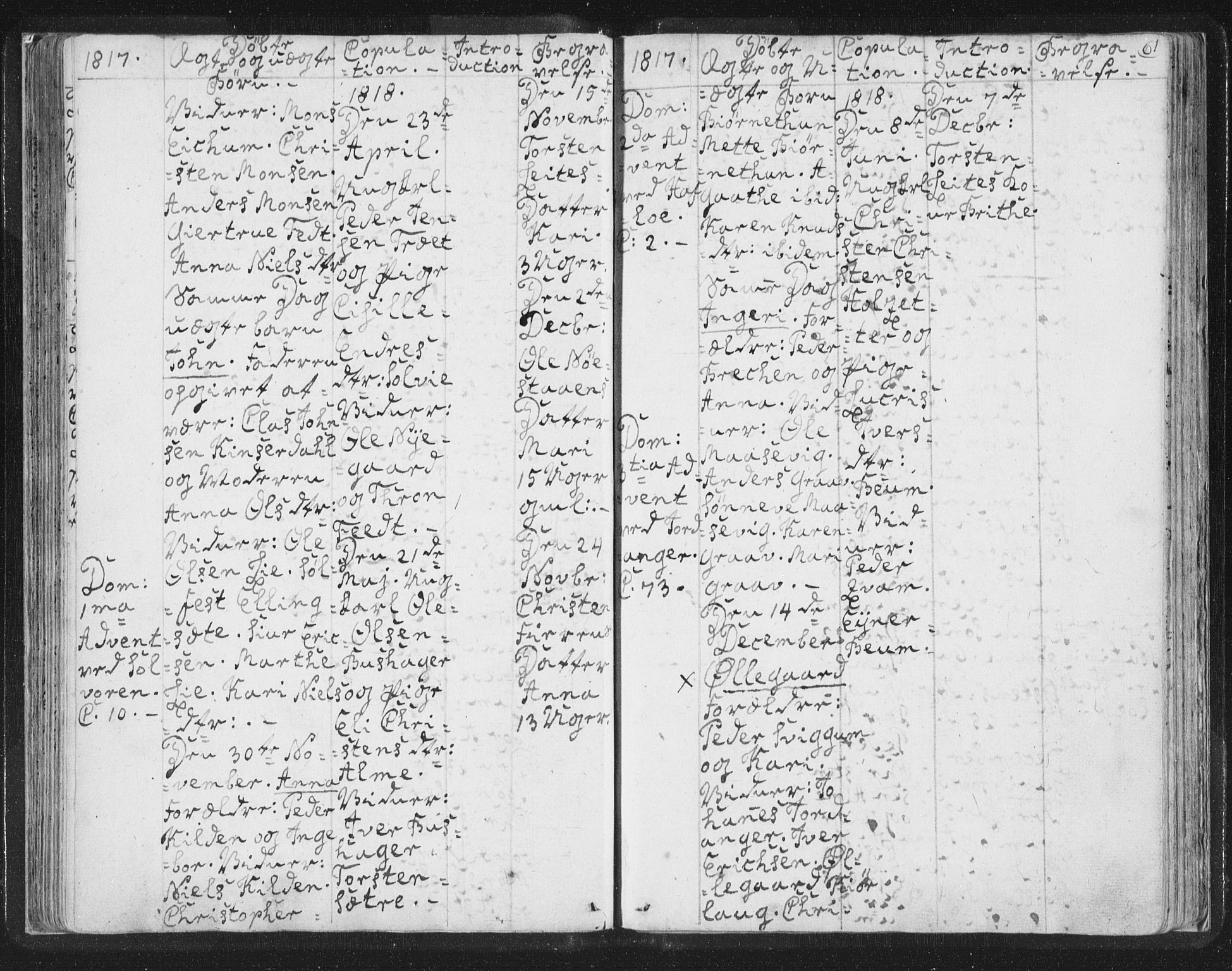 Hafslo sokneprestembete, AV/SAB-A-80301/H/Haa/Haaa/L0003: Parish register (official) no. A 3, 1807-1821, p. 61