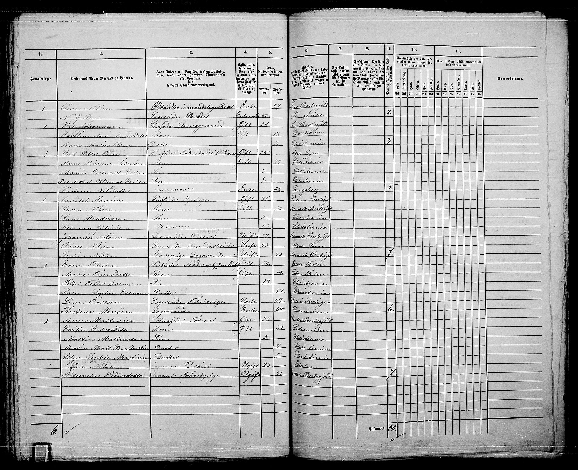 RA, 1865 census for Kristiania, 1865, p. 4817