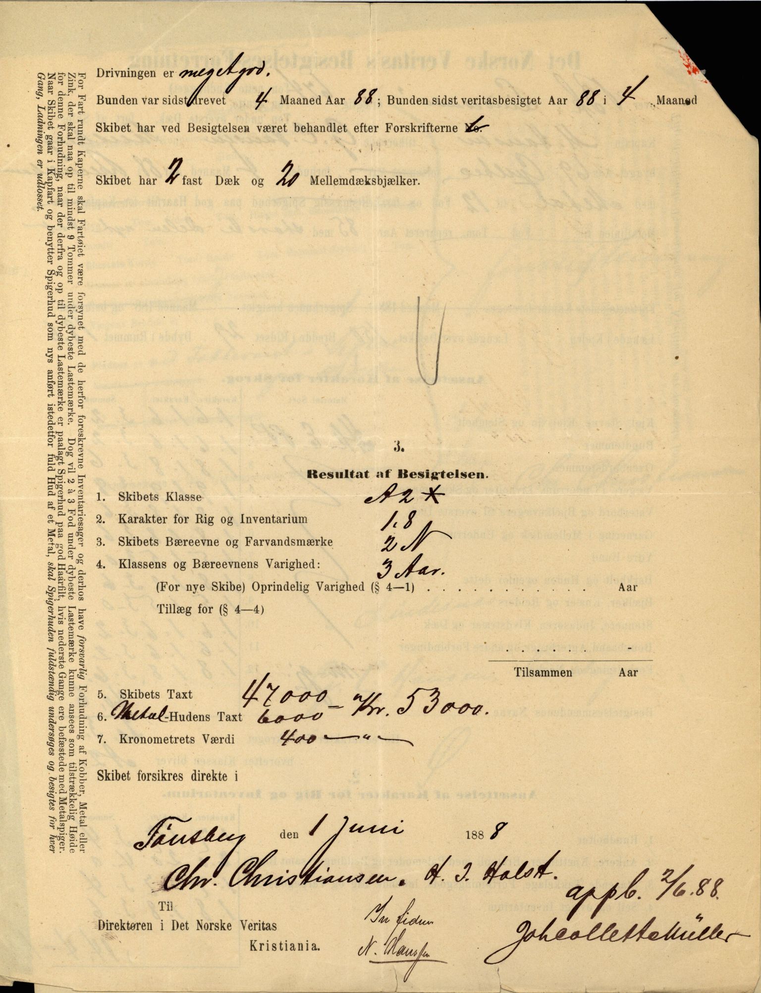 Pa 63 - Østlandske skibsassuranceforening, VEMU/A-1079/G/Ga/L0026/0005: Havaridokumenter / Kalliope, Kali, Maas, Favour, Lindesnæs, 1890, p. 83