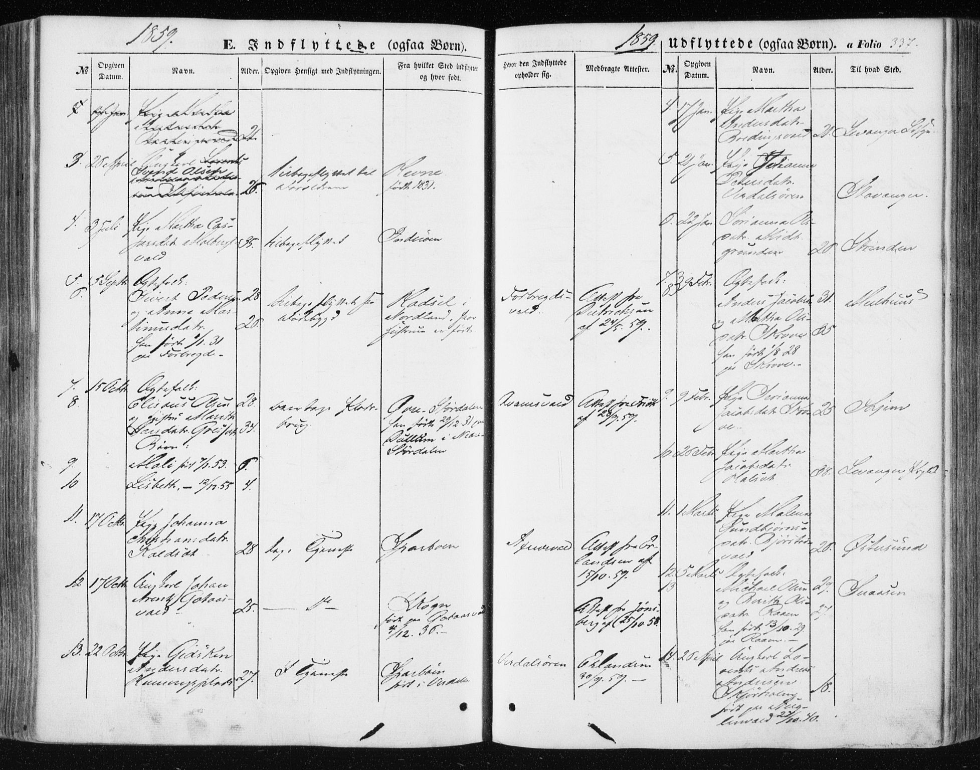 Ministerialprotokoller, klokkerbøker og fødselsregistre - Nord-Trøndelag, SAT/A-1458/723/L0240: Parish register (official) no. 723A09, 1852-1860, p. 337