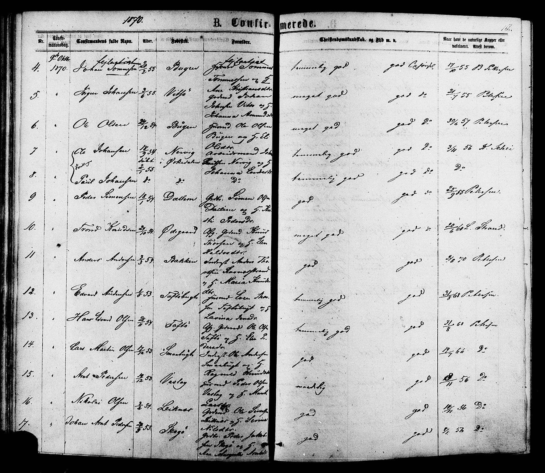 Ministerialprotokoller, klokkerbøker og fødselsregistre - Sør-Trøndelag, SAT/A-1456/630/L0495: Parish register (official) no. 630A08, 1868-1878, p. 166