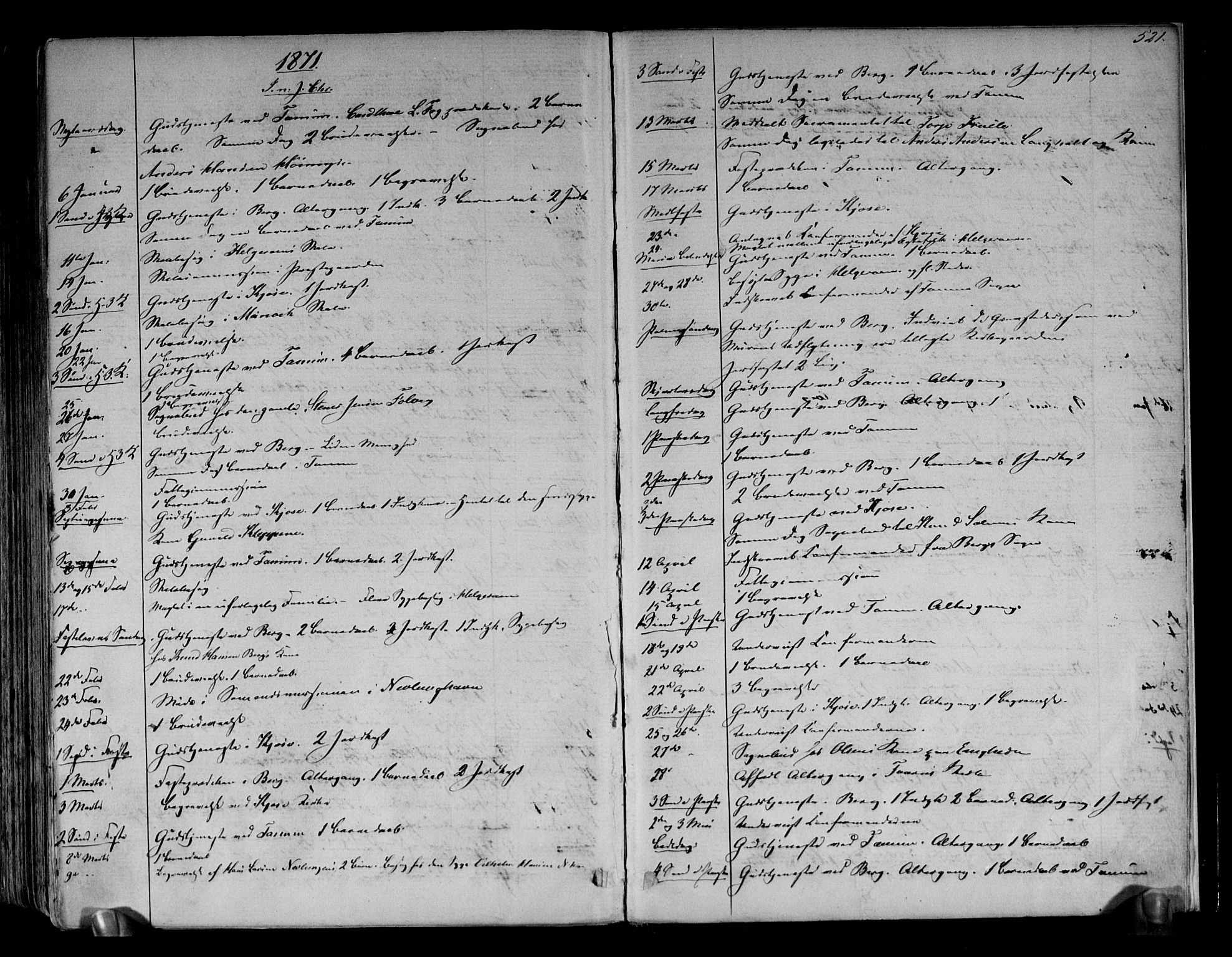 Brunlanes kirkebøker, AV/SAKO-A-342/F/Fa/L0005: Parish register (official) no. I 5, 1862-1877, p. 521