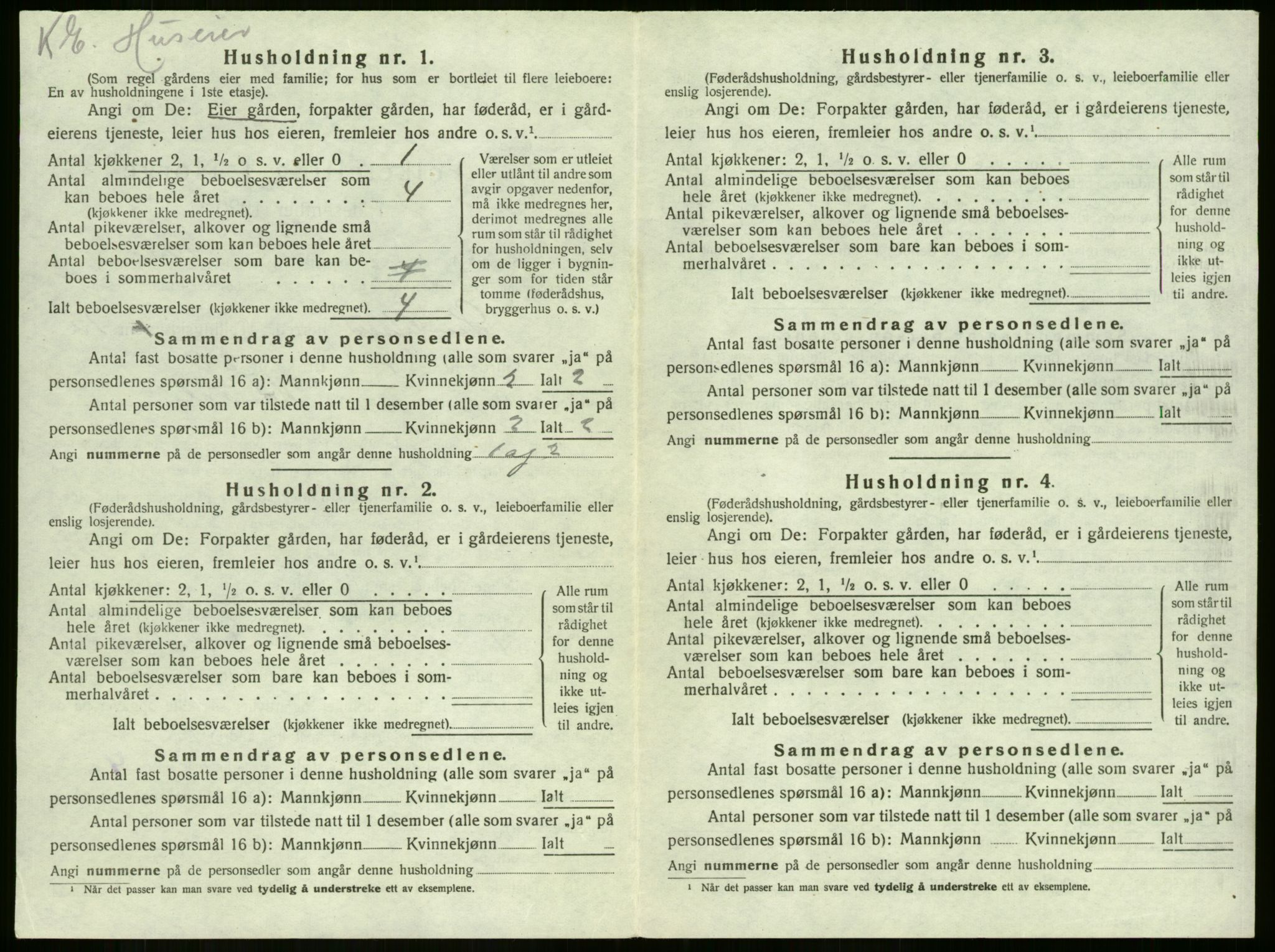 SAKO, 1920 census for Sandeherred, 1920, p. 2599