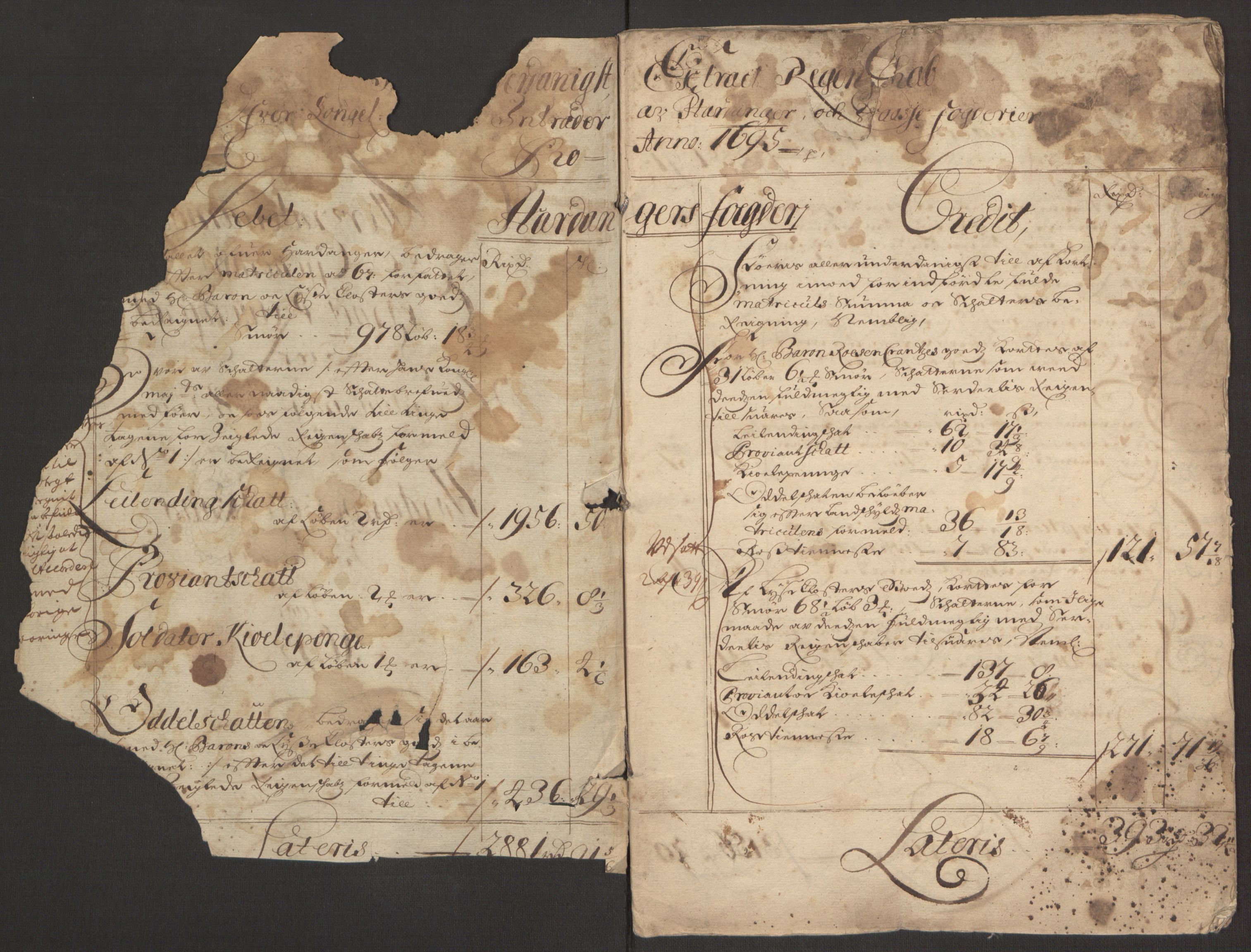 Rentekammeret inntil 1814, Reviderte regnskaper, Fogderegnskap, AV/RA-EA-4092/R48/L2976: Fogderegnskap Sunnhordland og Hardanger, 1695-1696, p. 144