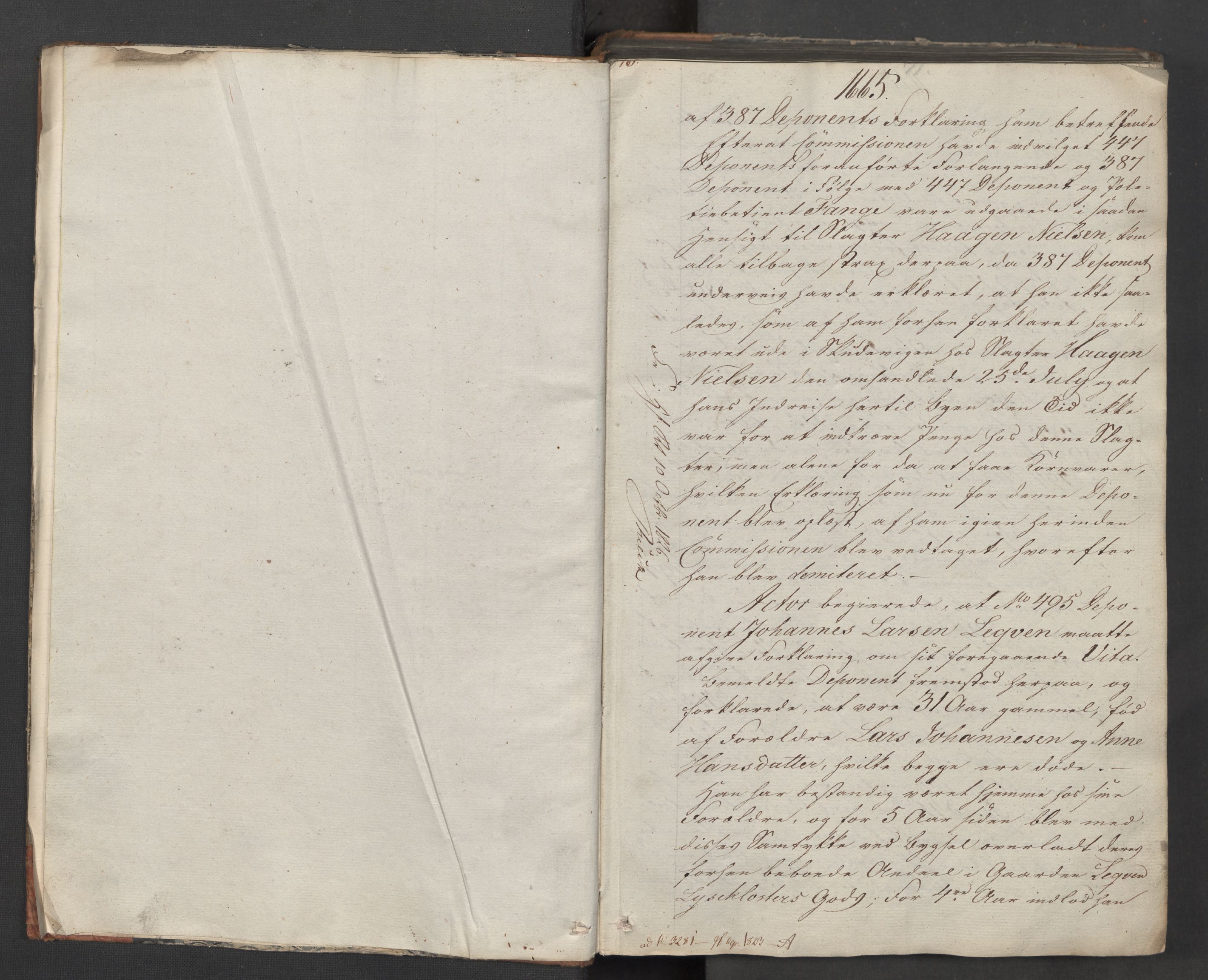 Justisdepartementet, Kommisjonen vedrørende opptøyer i Bergen 1814 og almuens klager, AV/RA-S-3795/D/L0003: Kommisjonsakt 3. bind (s. 1665-2421), 1819-1823, p. 1665