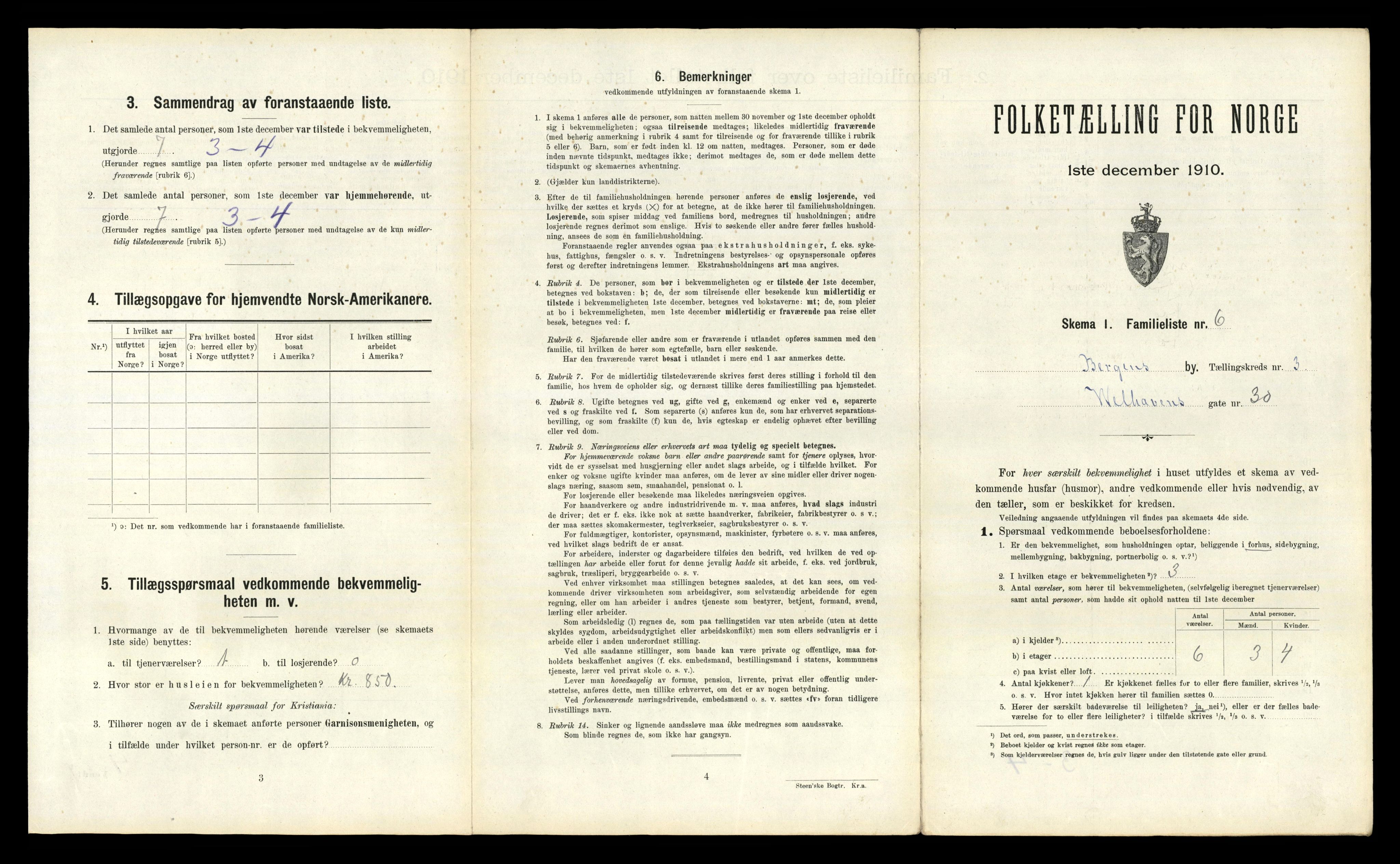 RA, 1910 census for Bergen, 1910, p. 1317