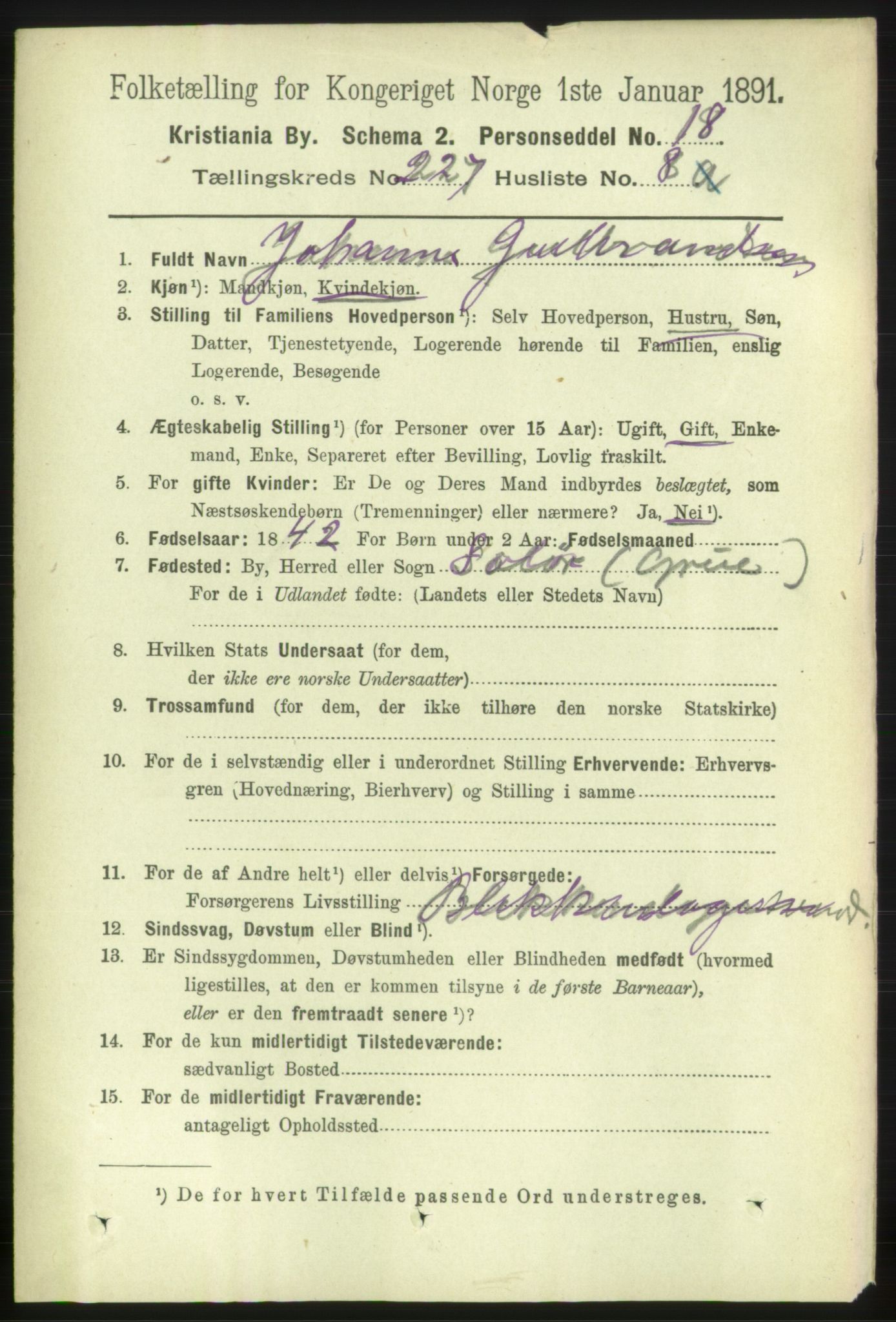 RA, 1891 census for 0301 Kristiania, 1891, p. 138839