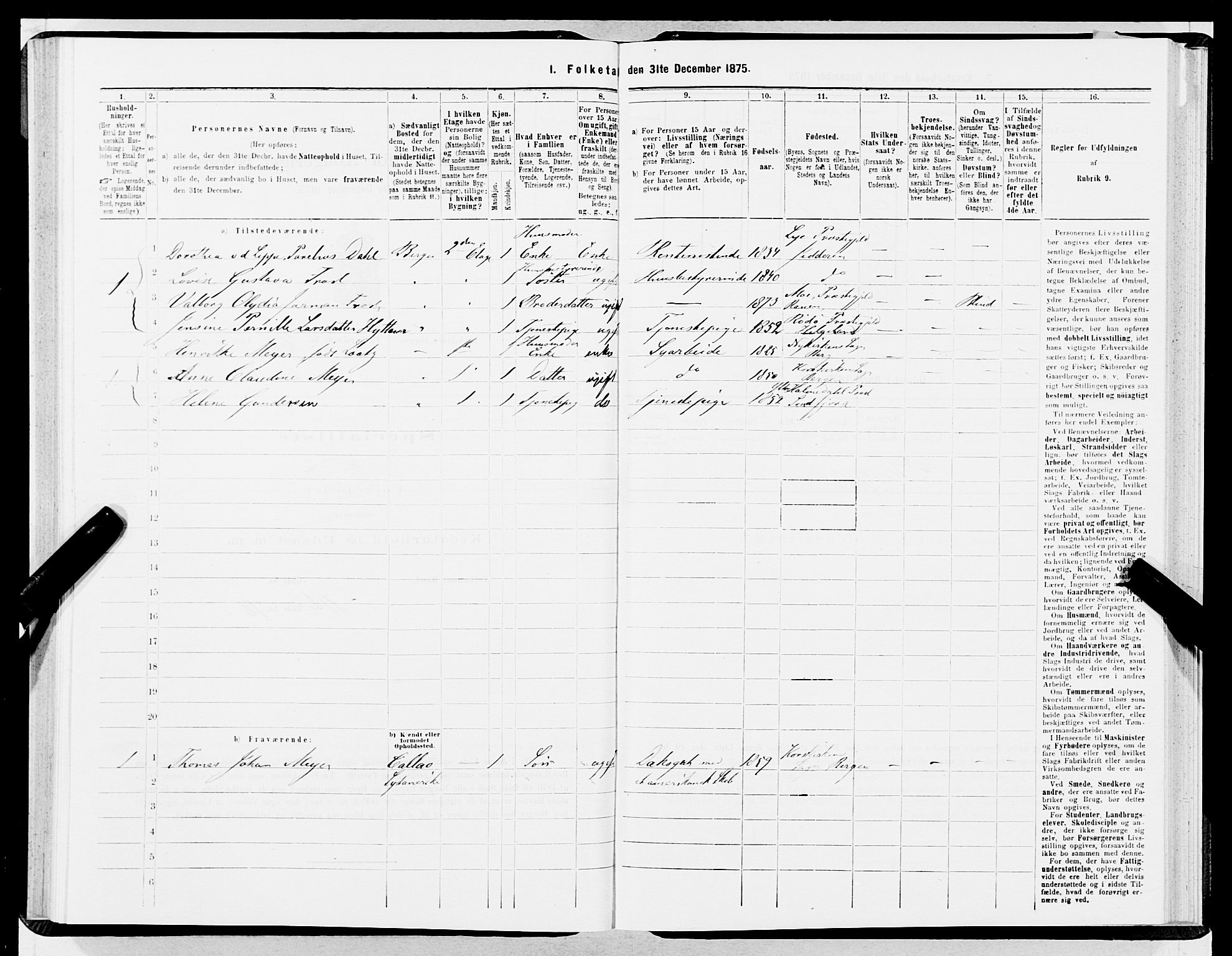 SAB, 1875 census for 1301 Bergen, 1875, p. 2438