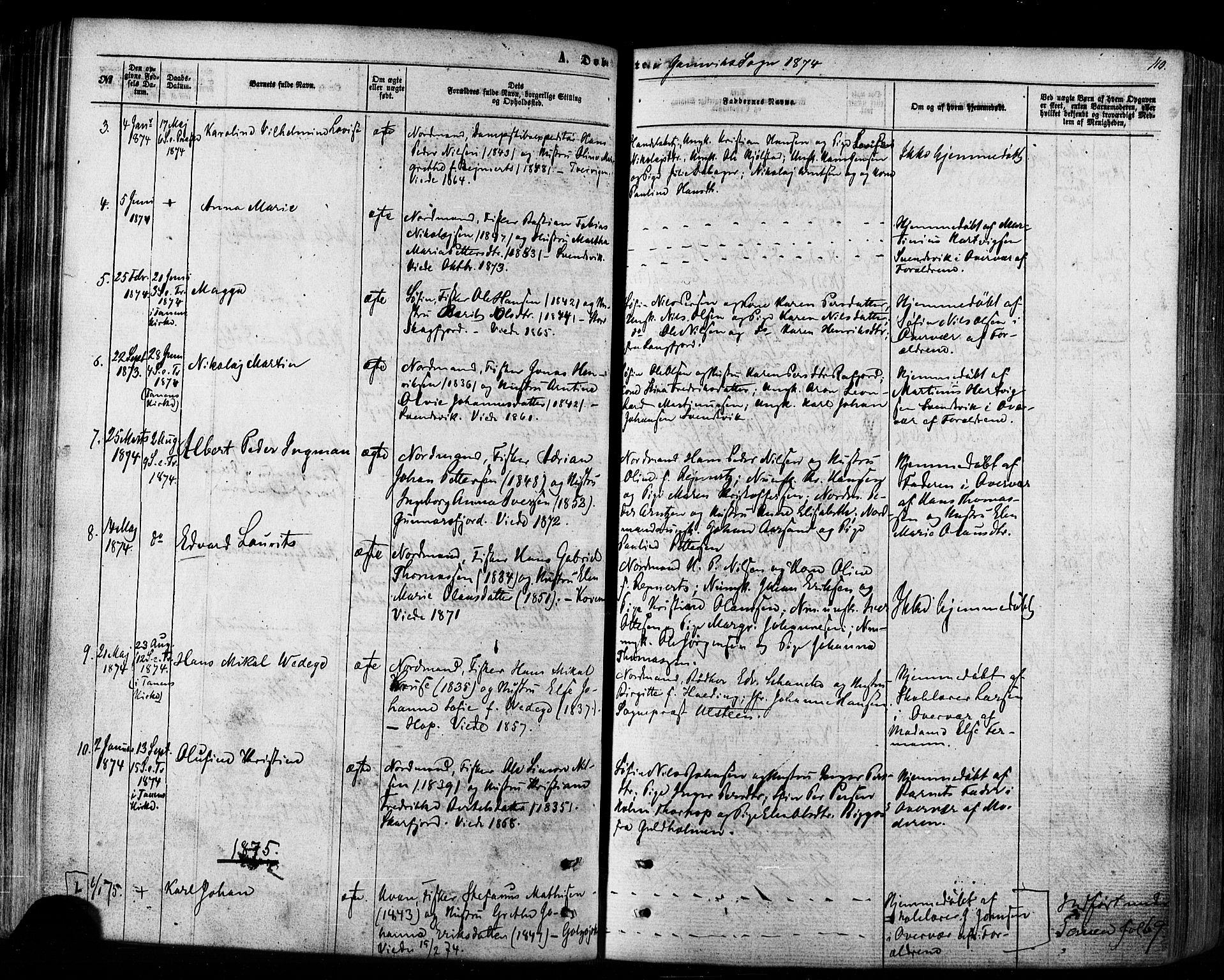 Tana sokneprestkontor, SATØ/S-1334/H/Ha/L0002kirke: Parish register (official) no. 2 /2, 1862-1877, p. 110